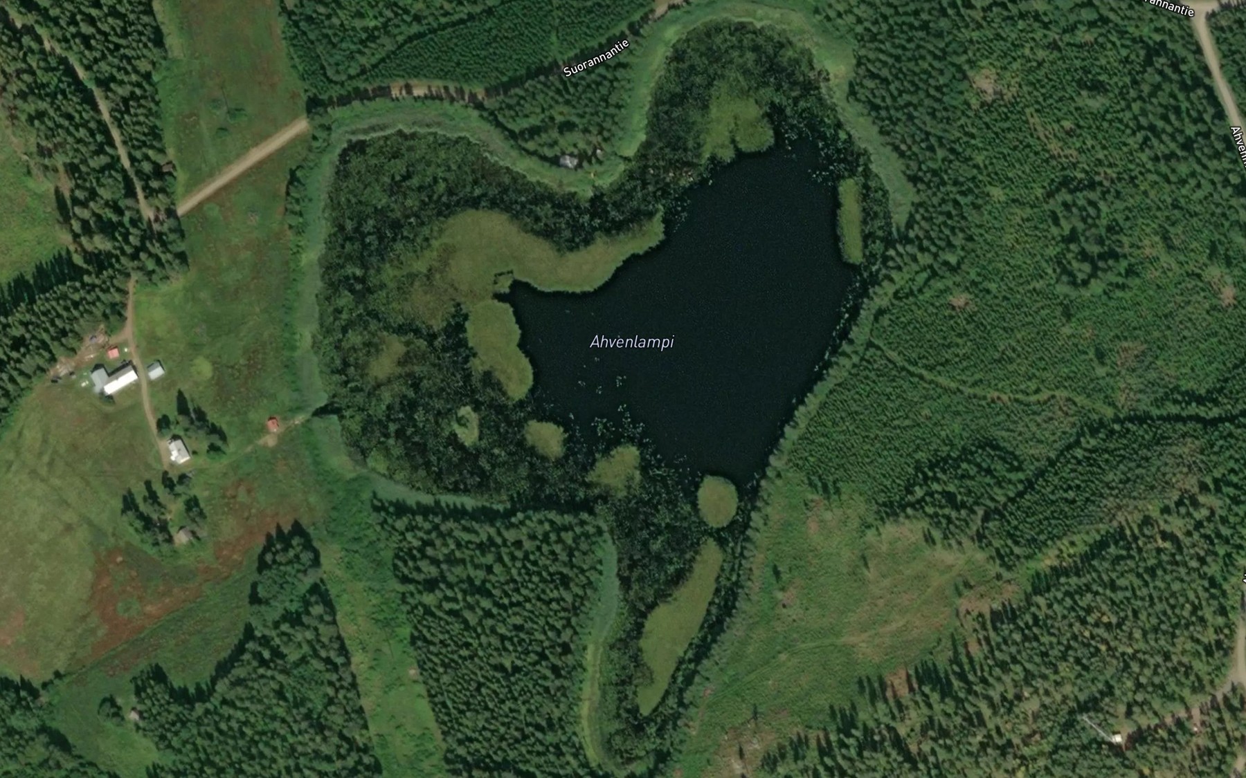 Satellite map of the Ahvenlampi