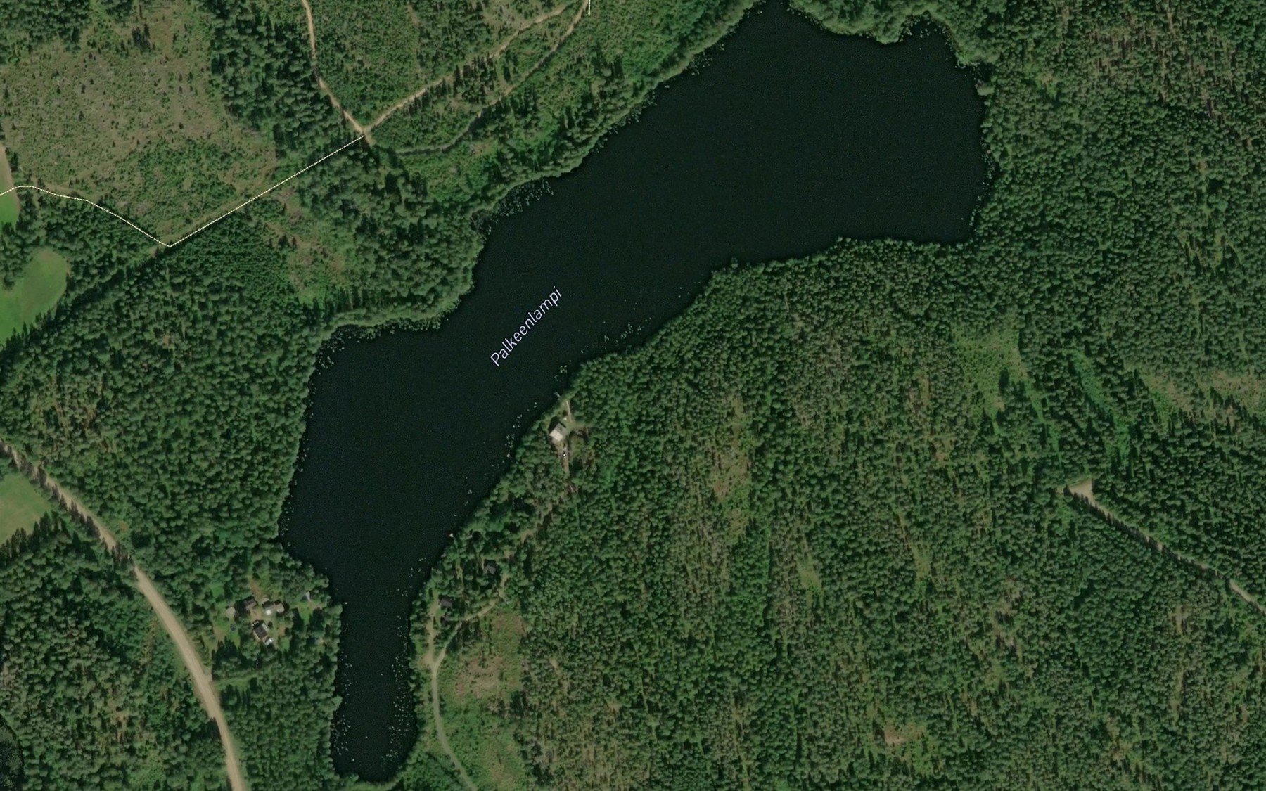 Satellite map of the Palkeenlampi