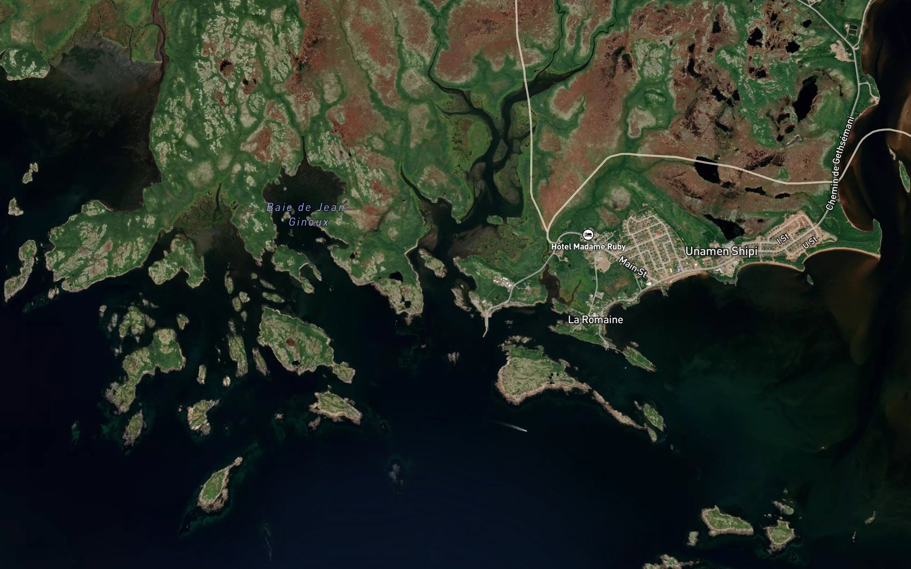 Satellite map of the Baie du Grand Ruisseau