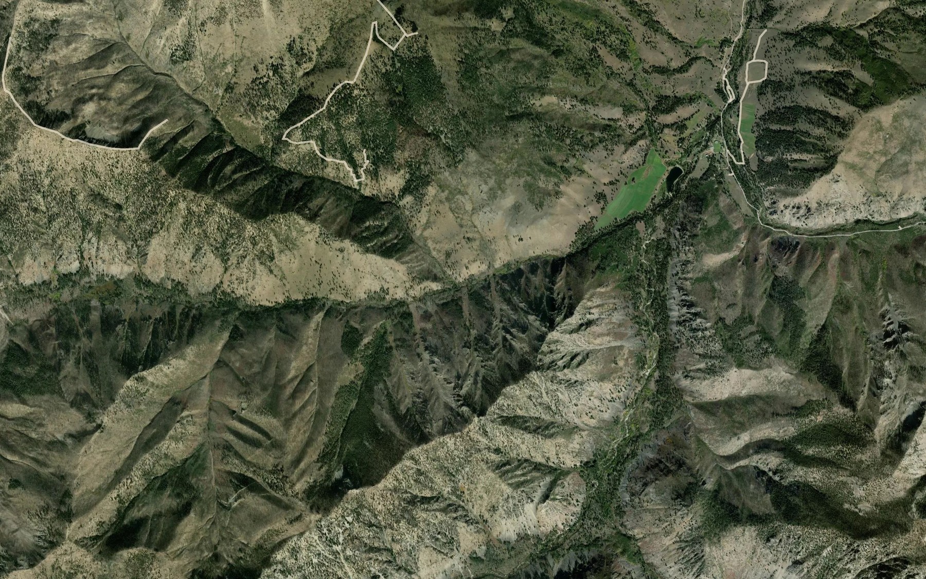 Satellite map of the Rabbit Creek