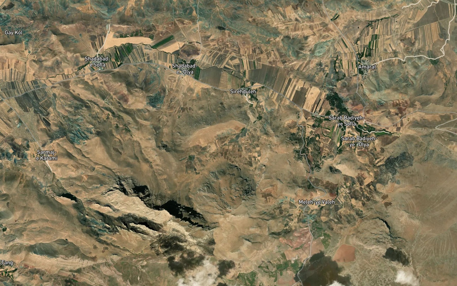 Satellite map of the Cheshmeh-ye Bari