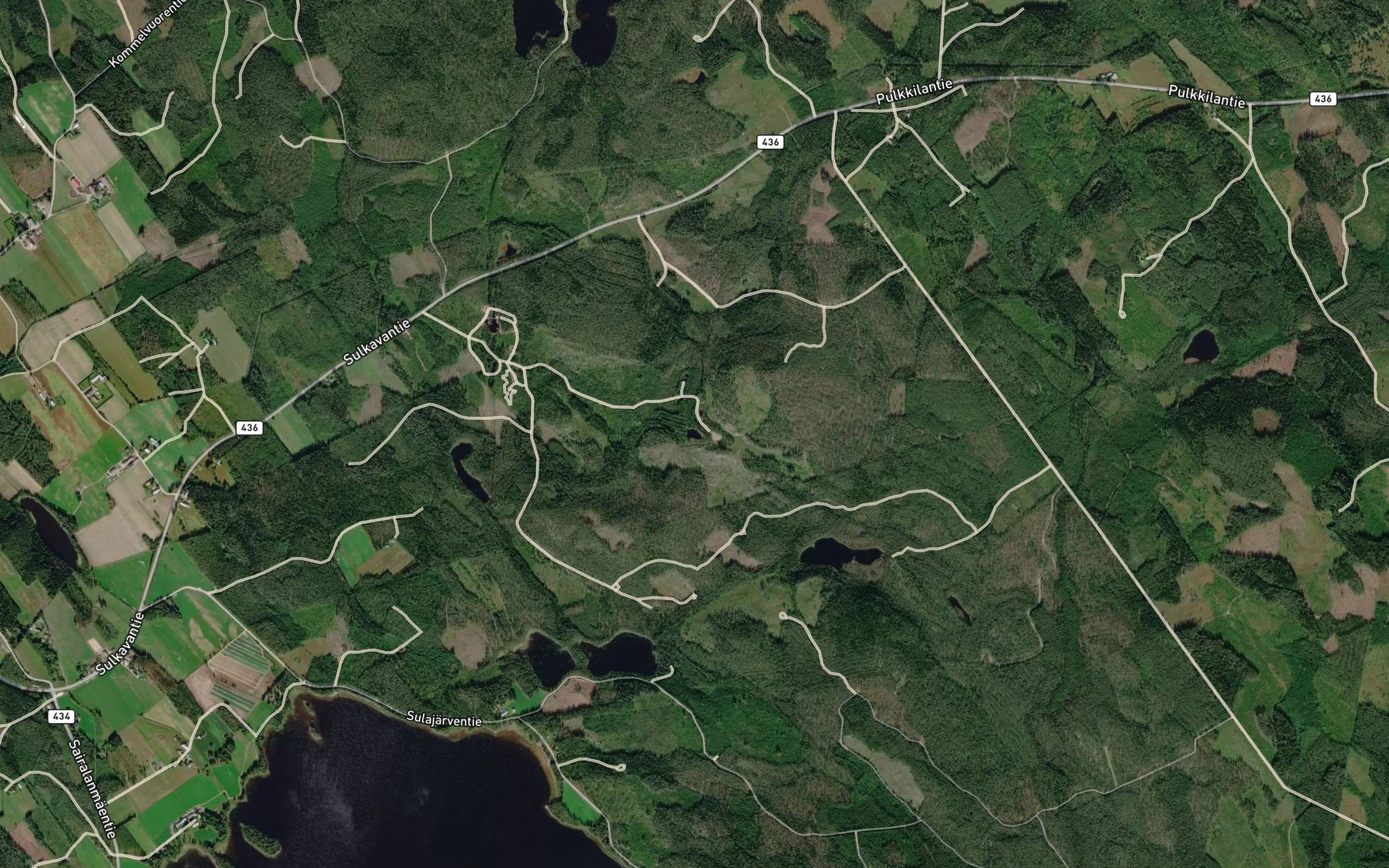 Satellite map of the Hirvilampi