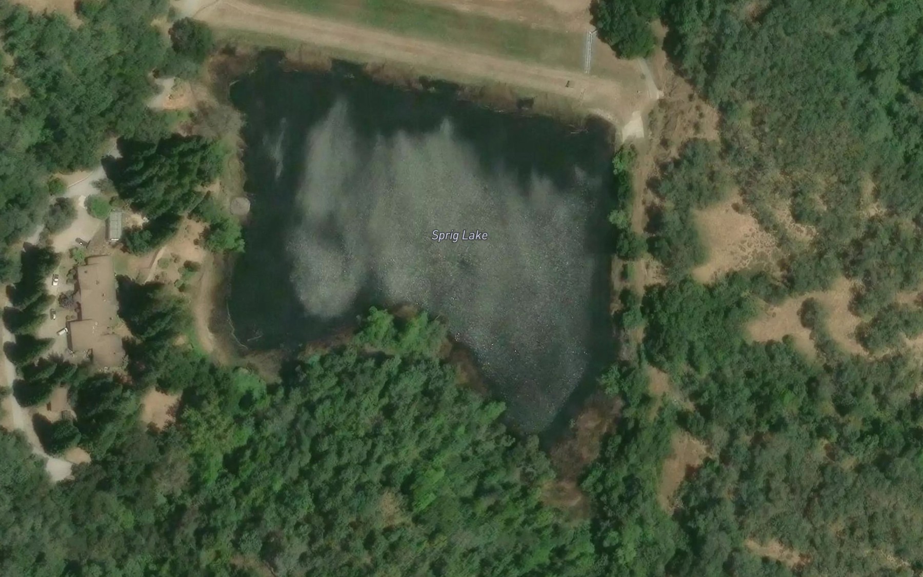 Satellite map of the Sprig Lake