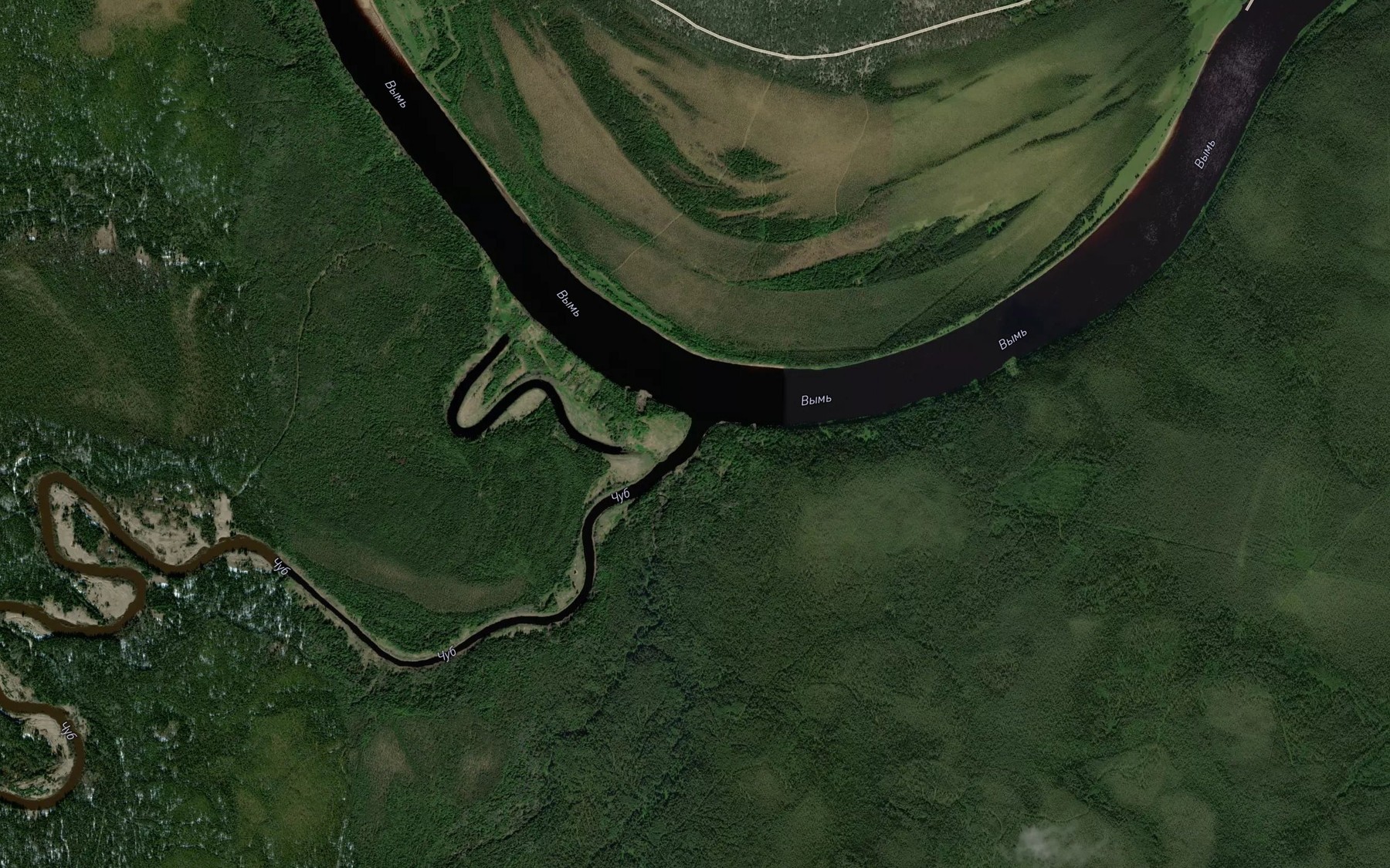 Satellite map of the Chub