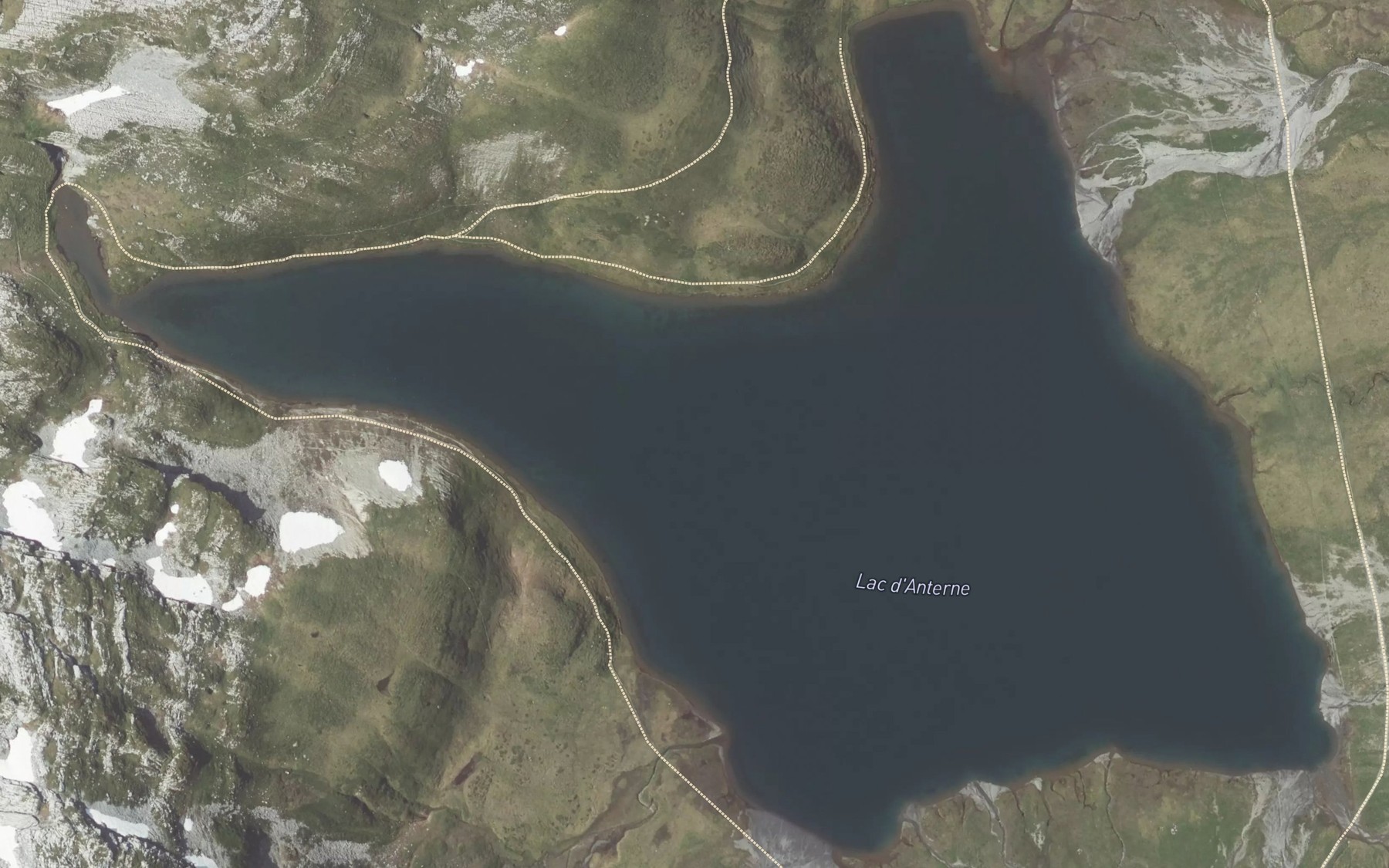 Satellite map of the Lac d'Anterne