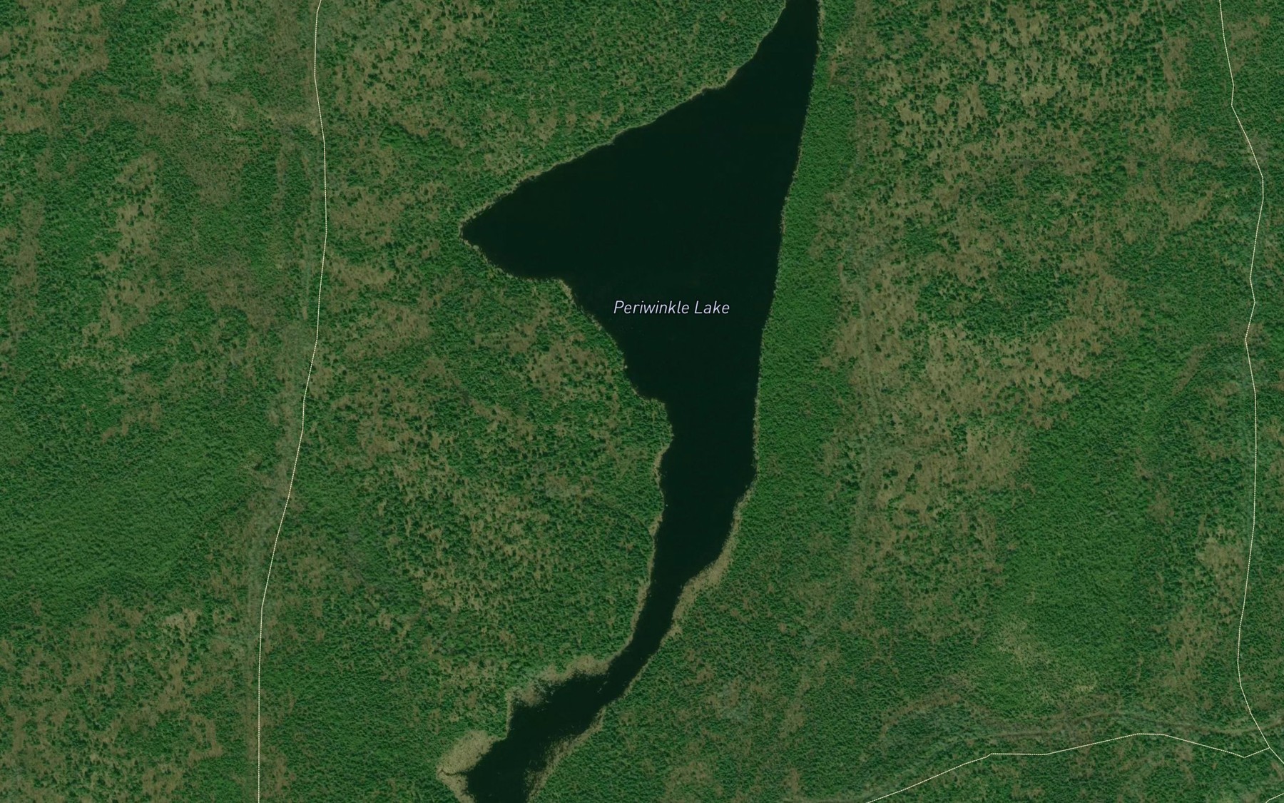 Satellite map of the Periwinkle Lake