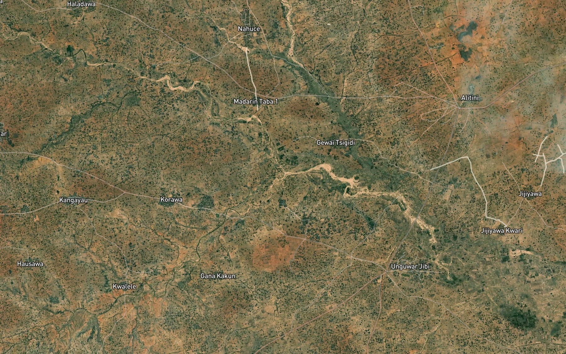 Satellite map of the Danfari