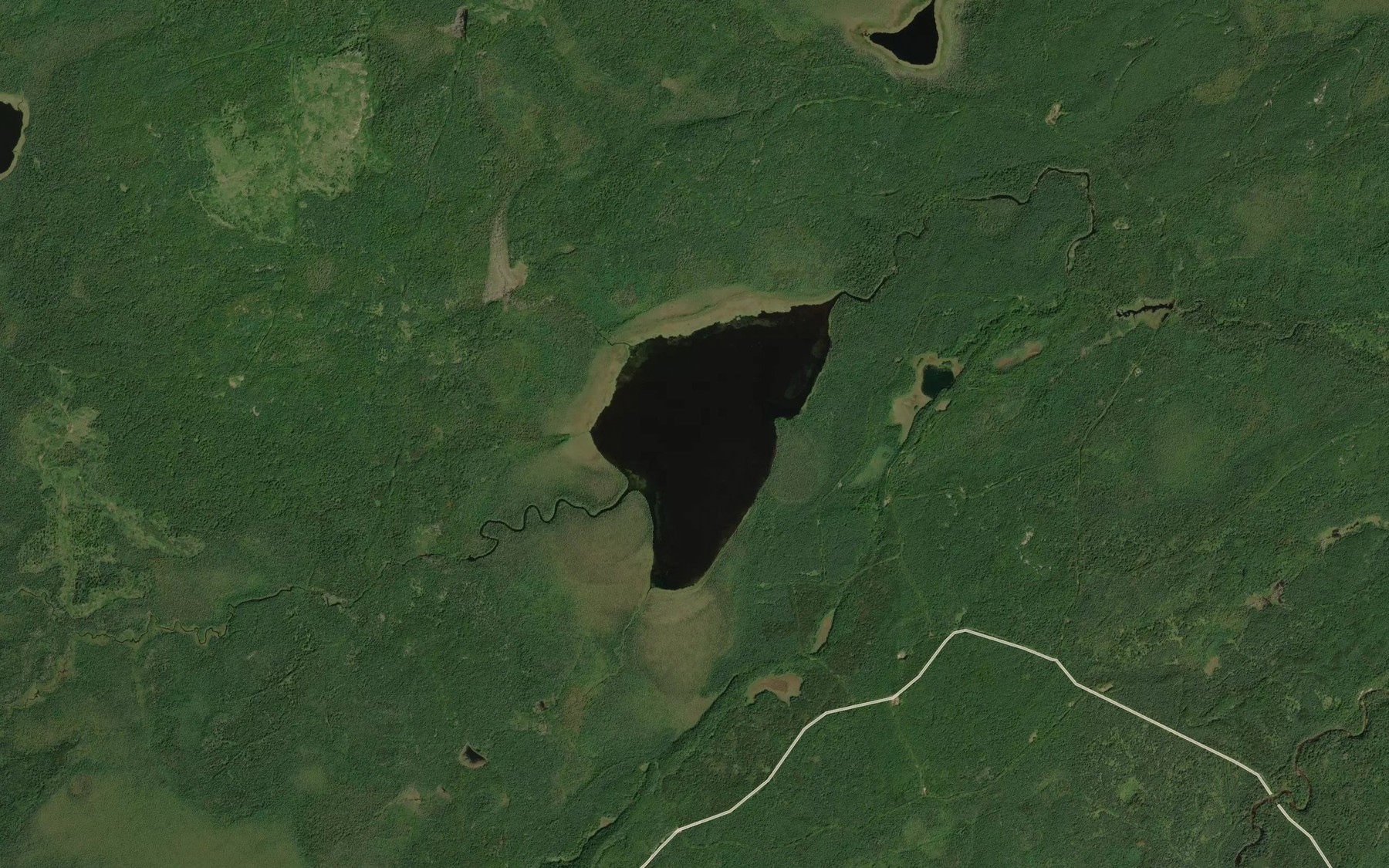 Satellite map of the Little Poshkokagan Lake