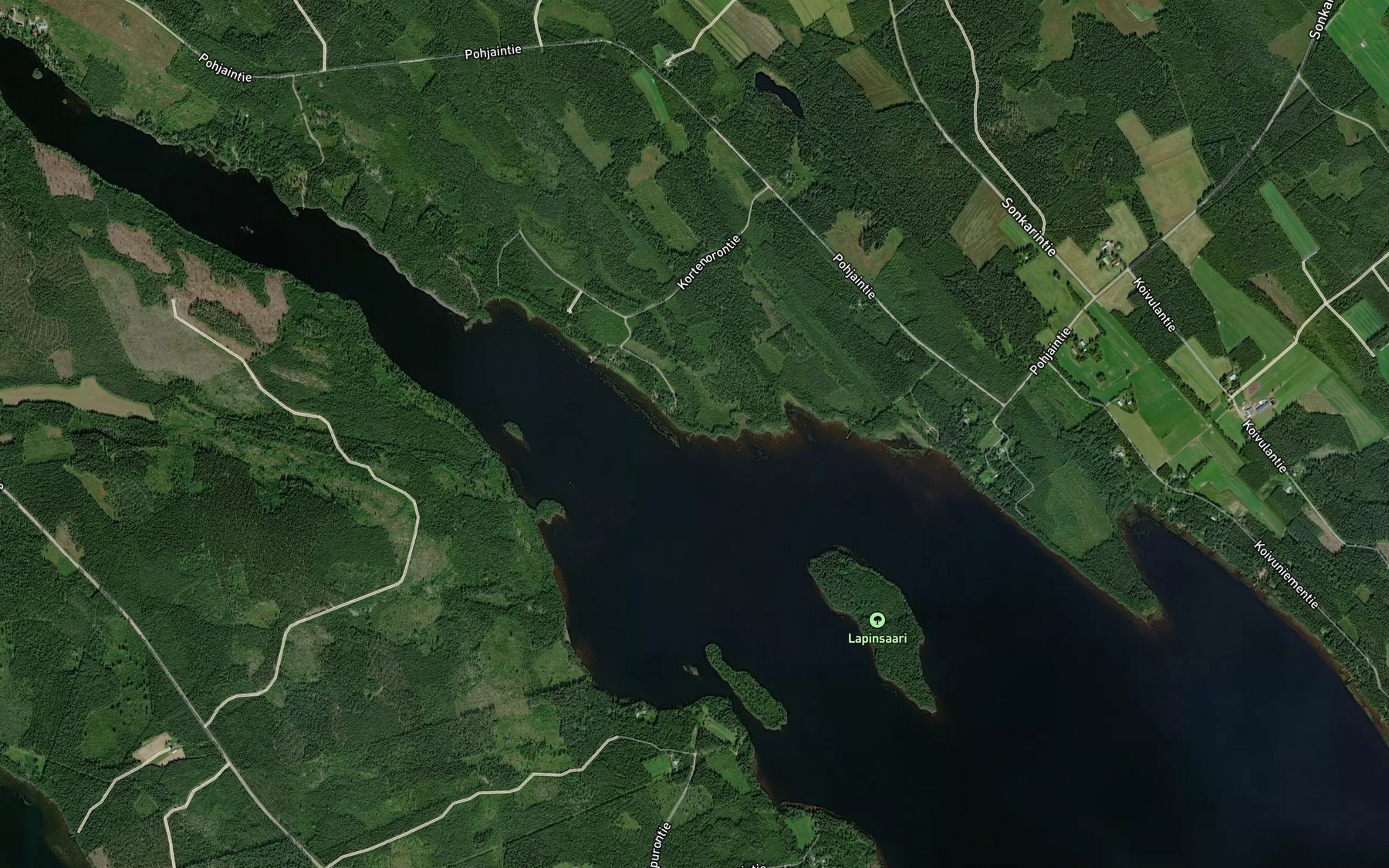 Satellite map of the Vehkapuro