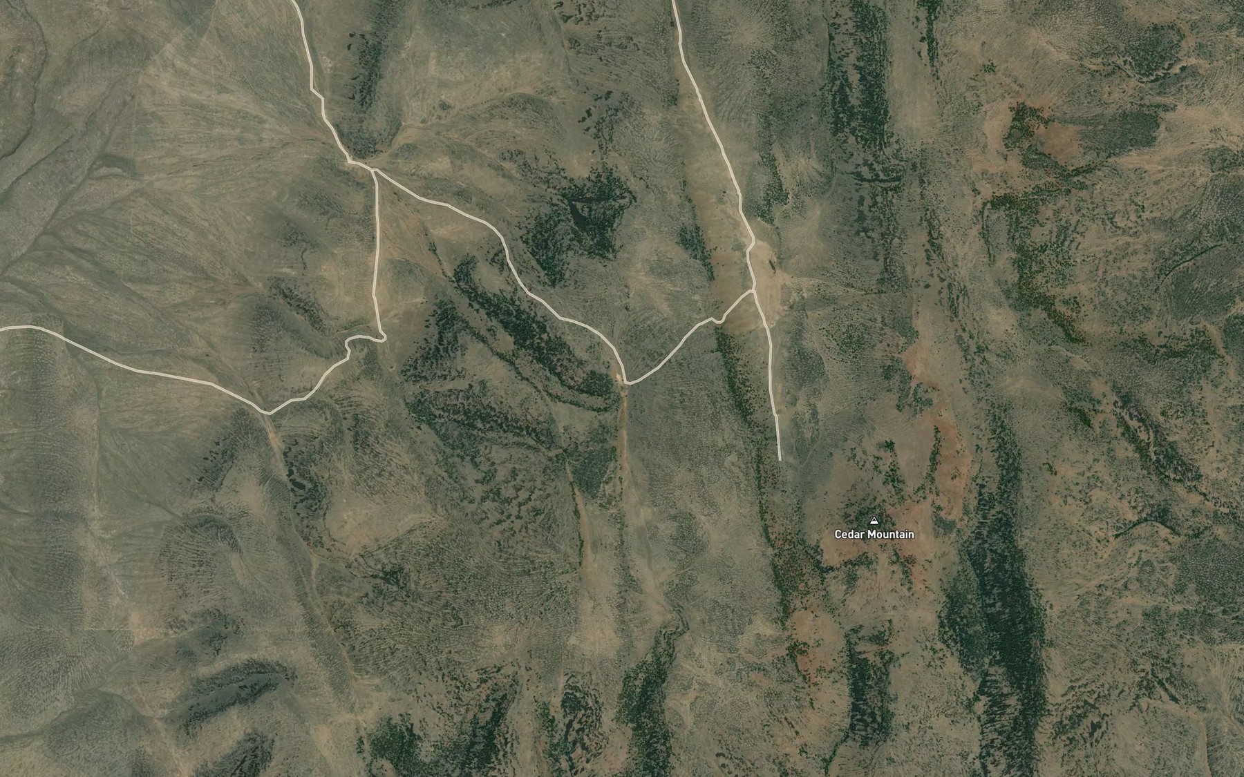Satellite map of the Lone Tree Reservoir