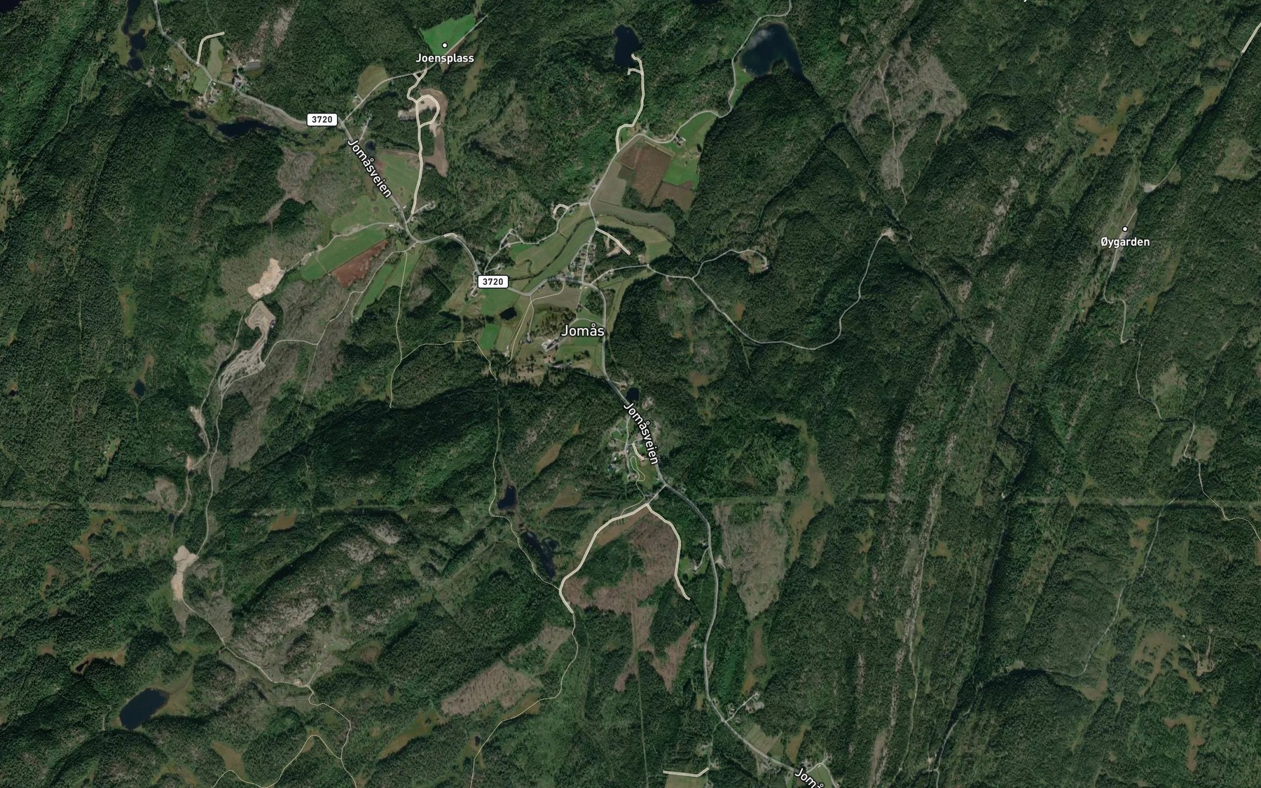 Satellite map of the Kjempetjonn