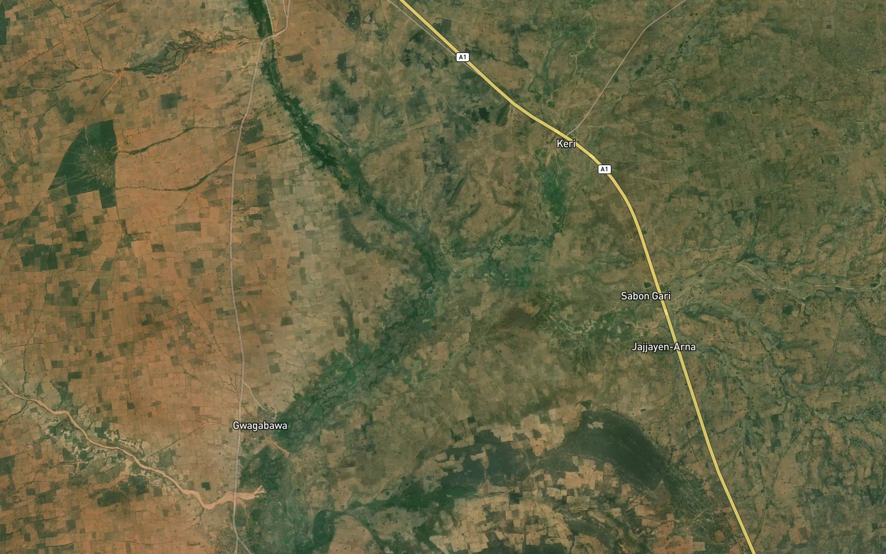 Satellite map of the River Bombuwa