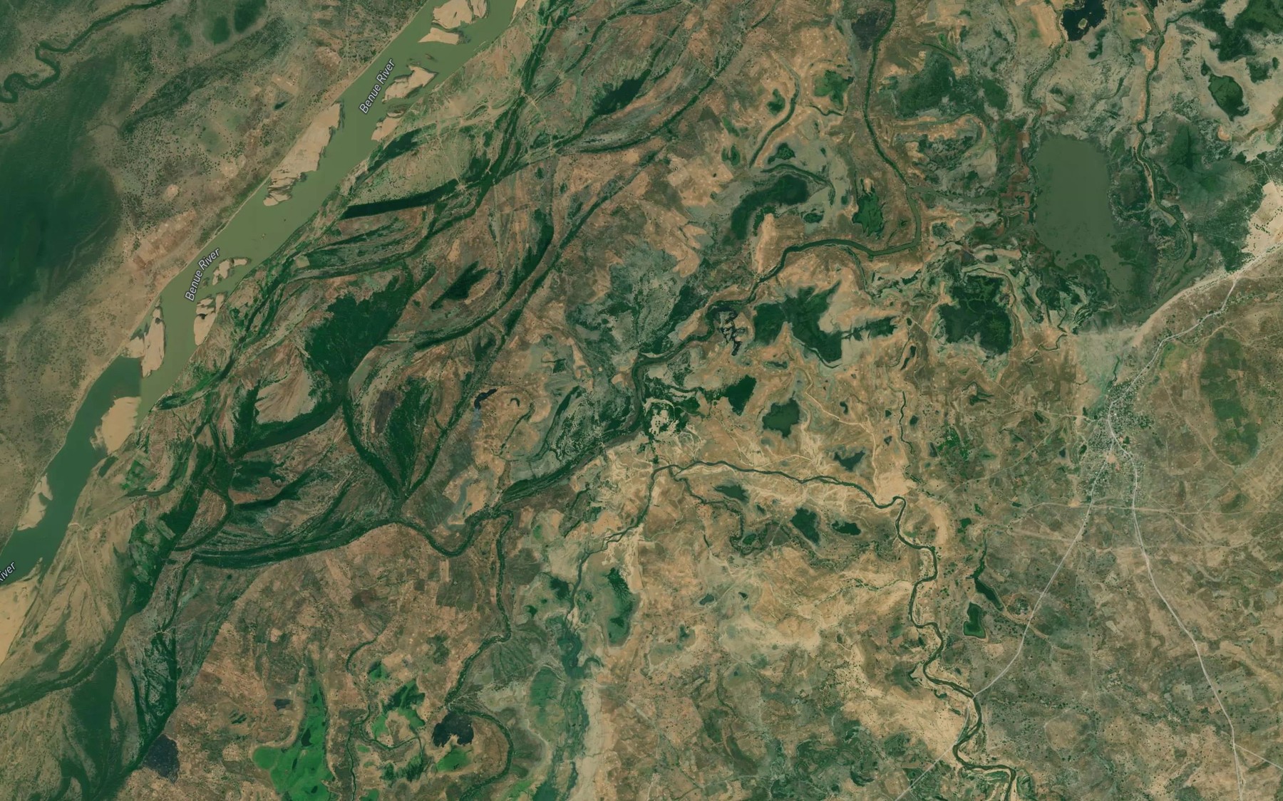 Satellite map of the River Hum