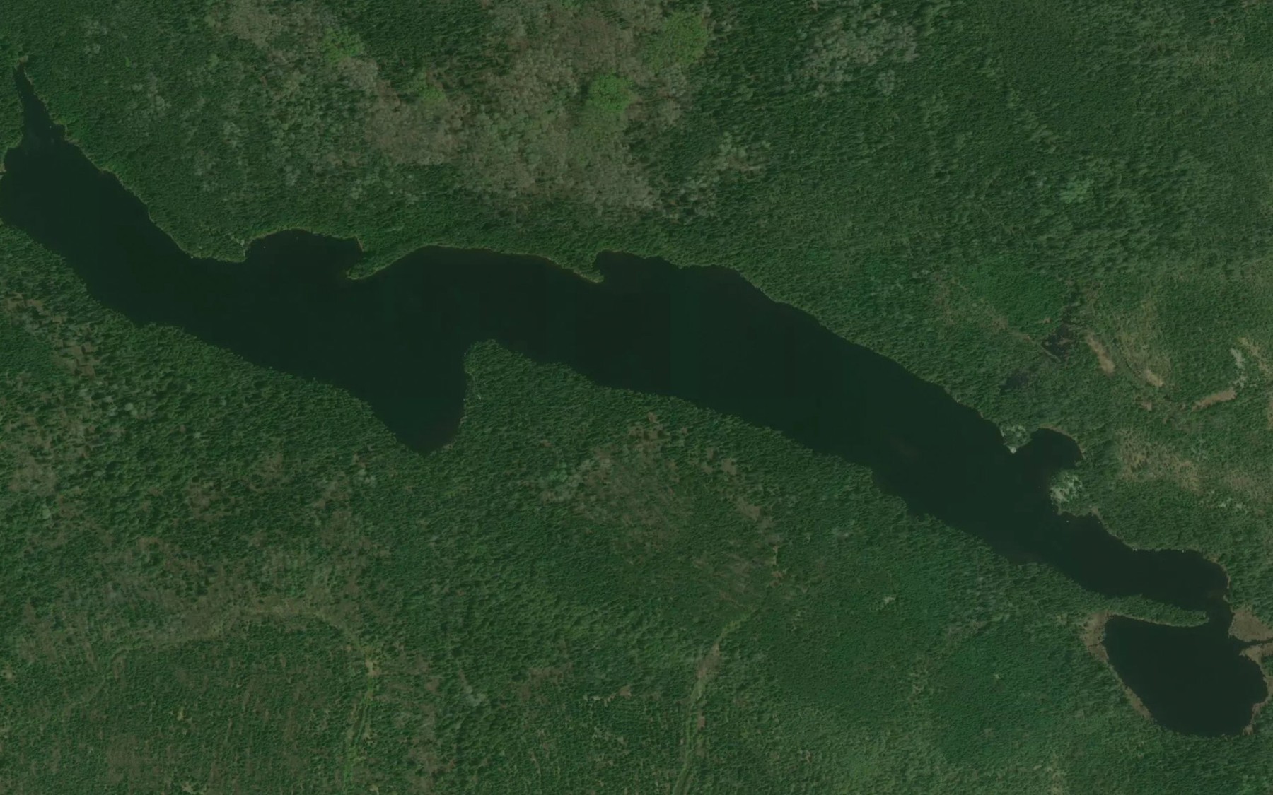 Satellite map of the Little Marjorie Lake