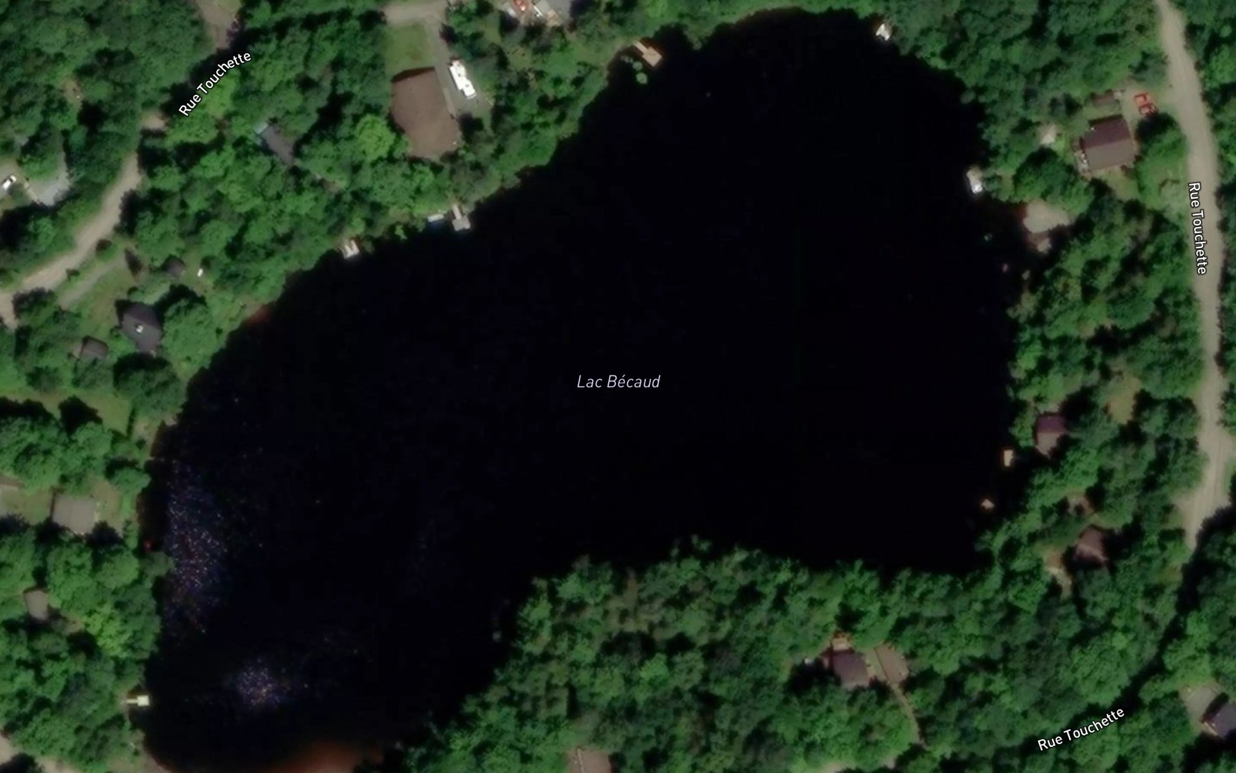 Satellite map of the Lac Becaud