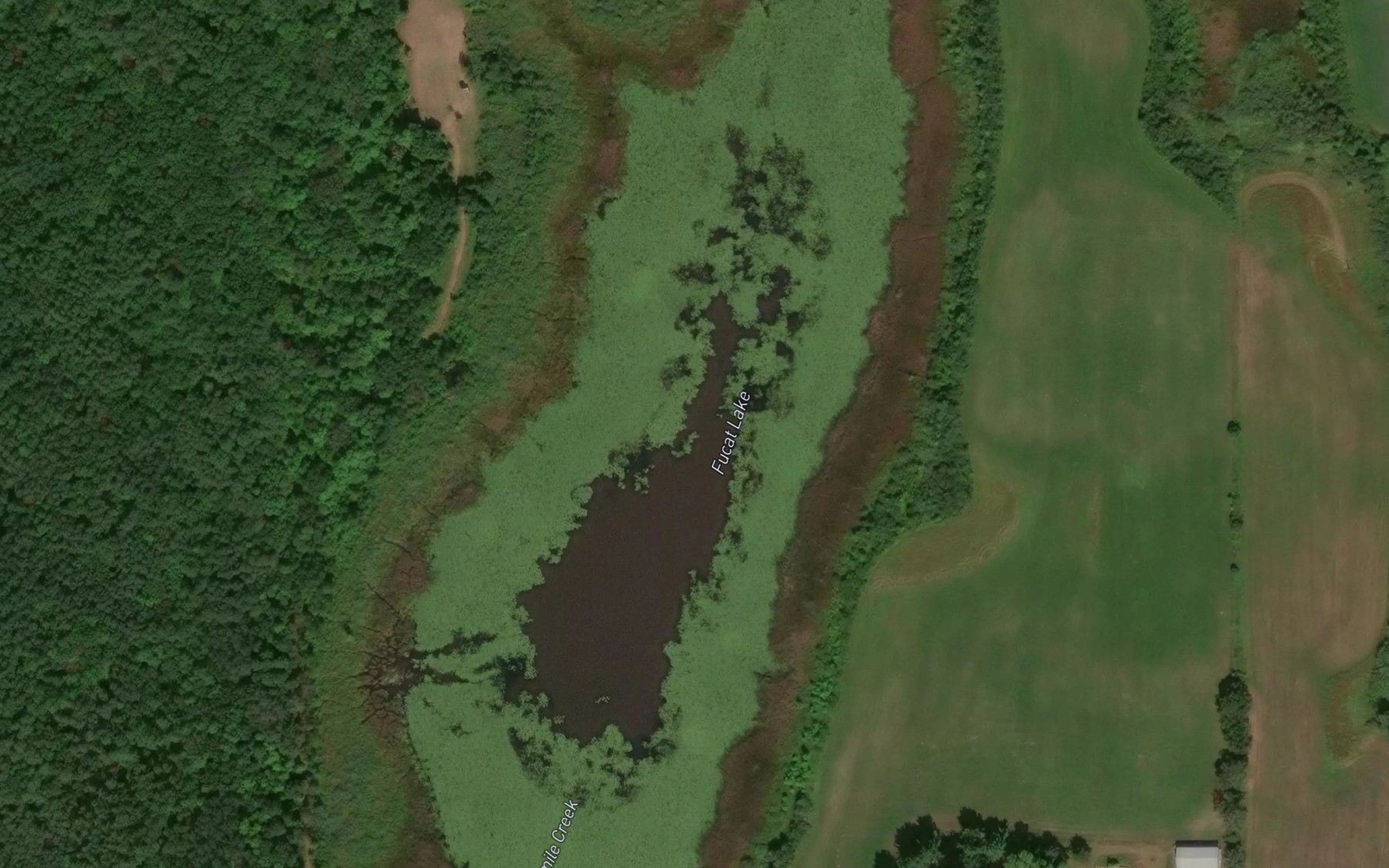 Satellite map of the Fucat Lake