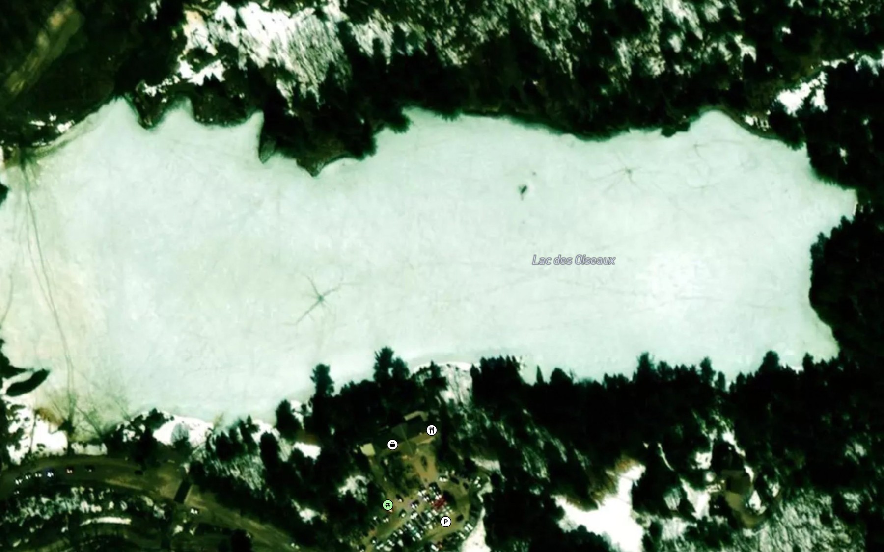 Satellite map of the Lac a Vezina