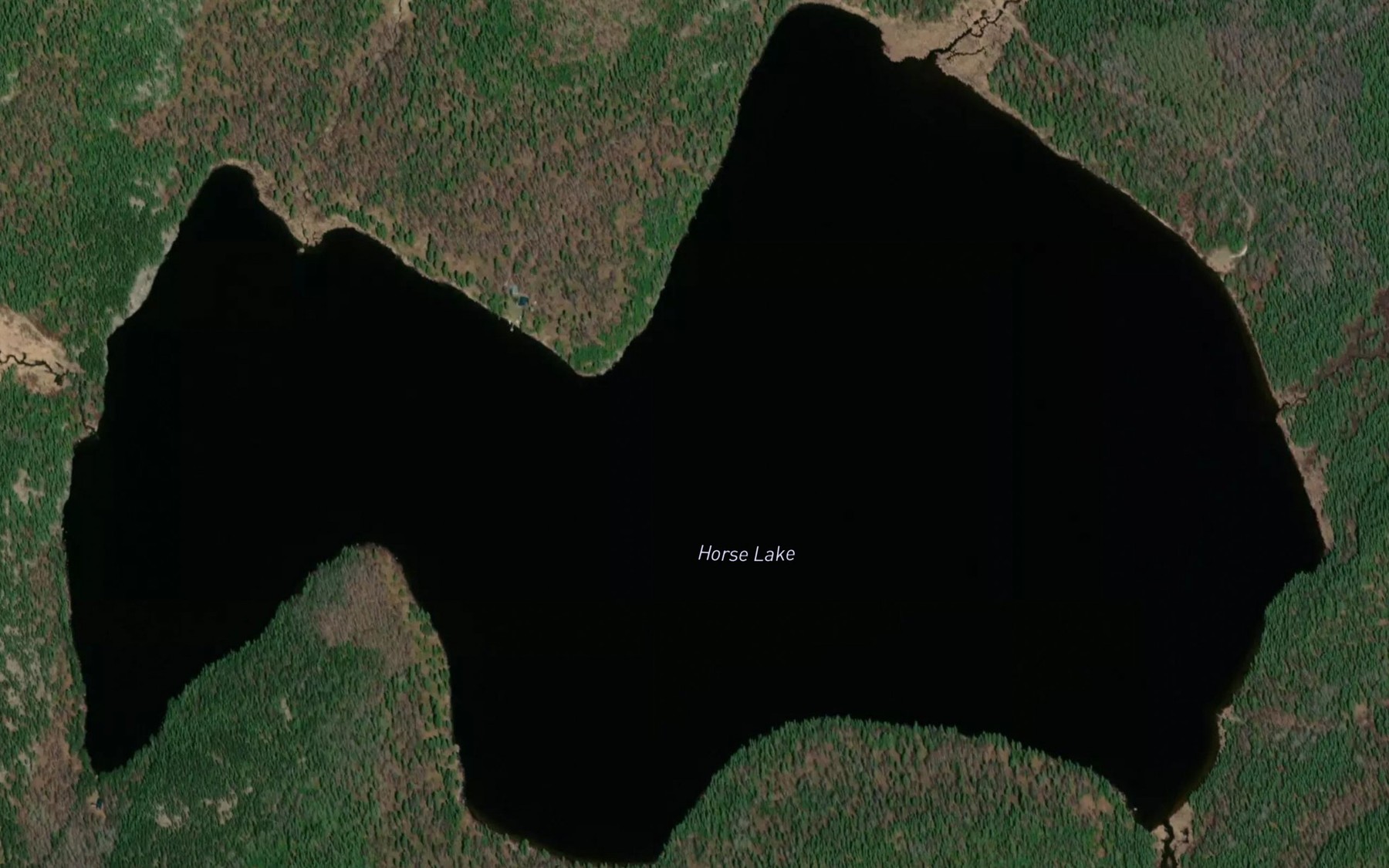 Satellite map of the Horse Lake