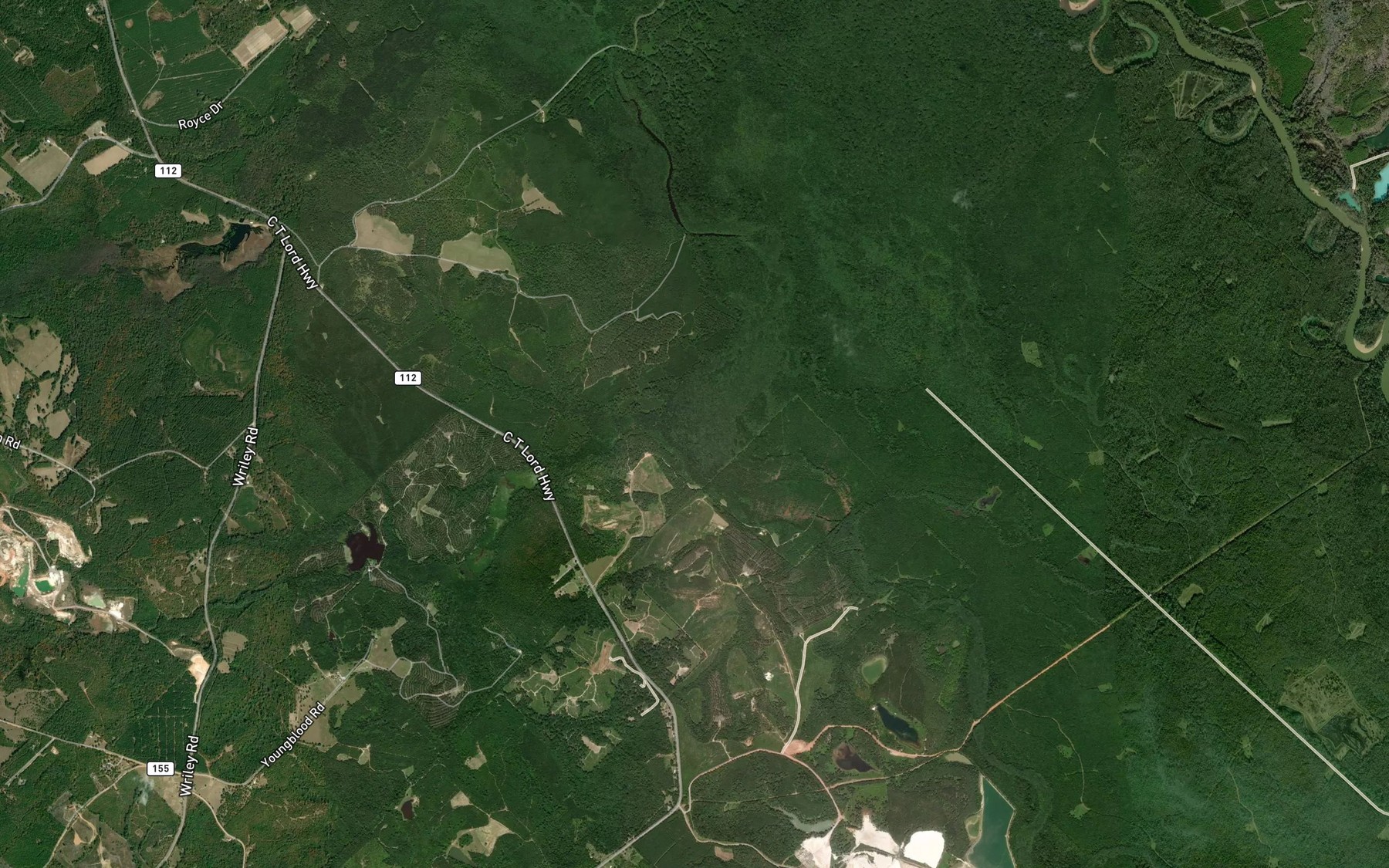 Satellite map of the Hayes Creek