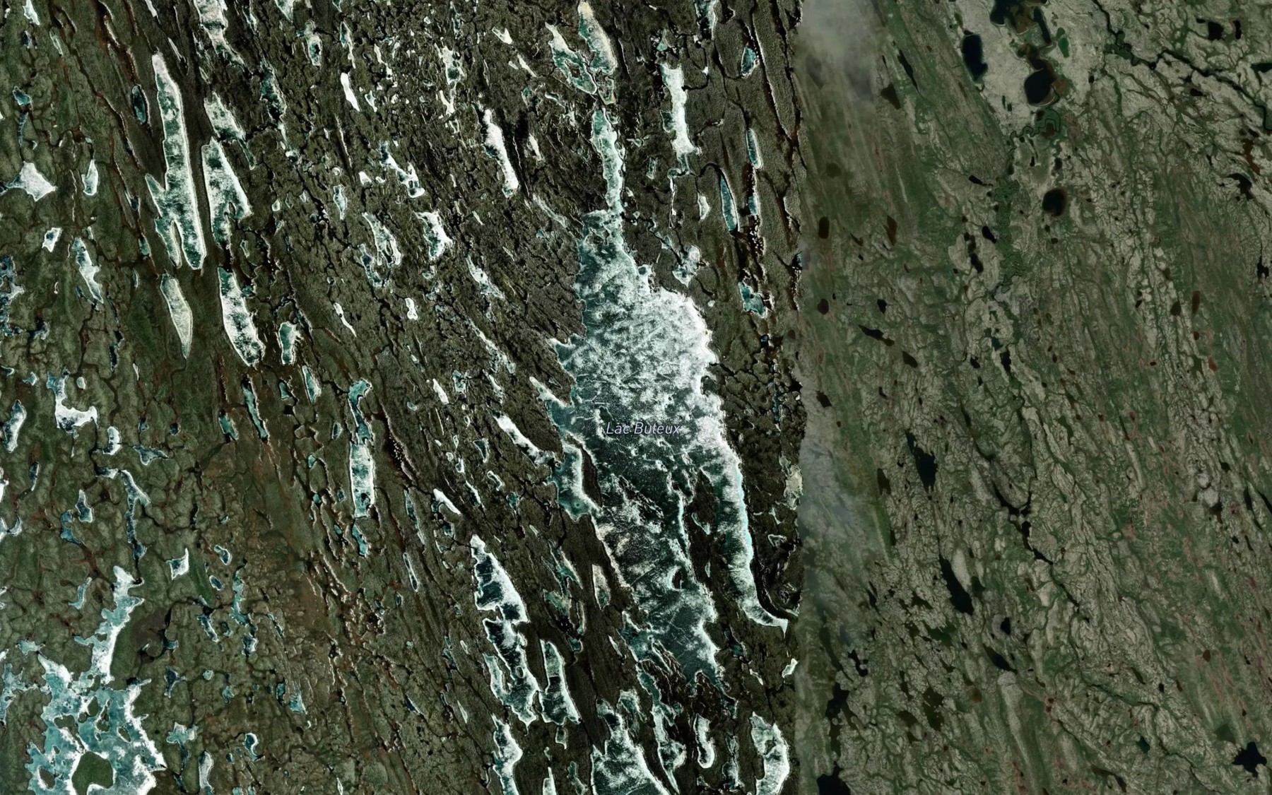 Satellite map of the Lac Buteux