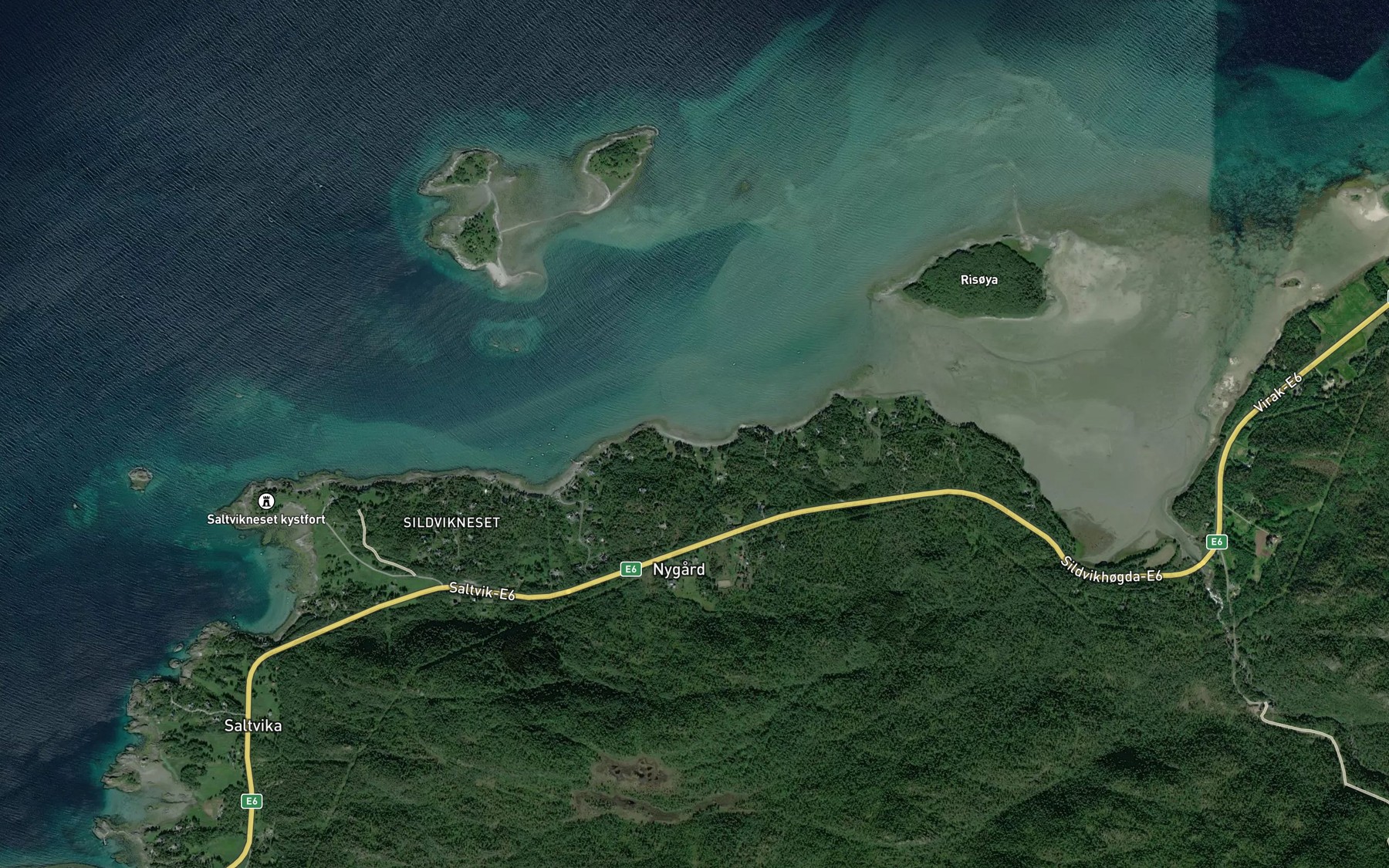Satellite map of the Inner-Sildvik