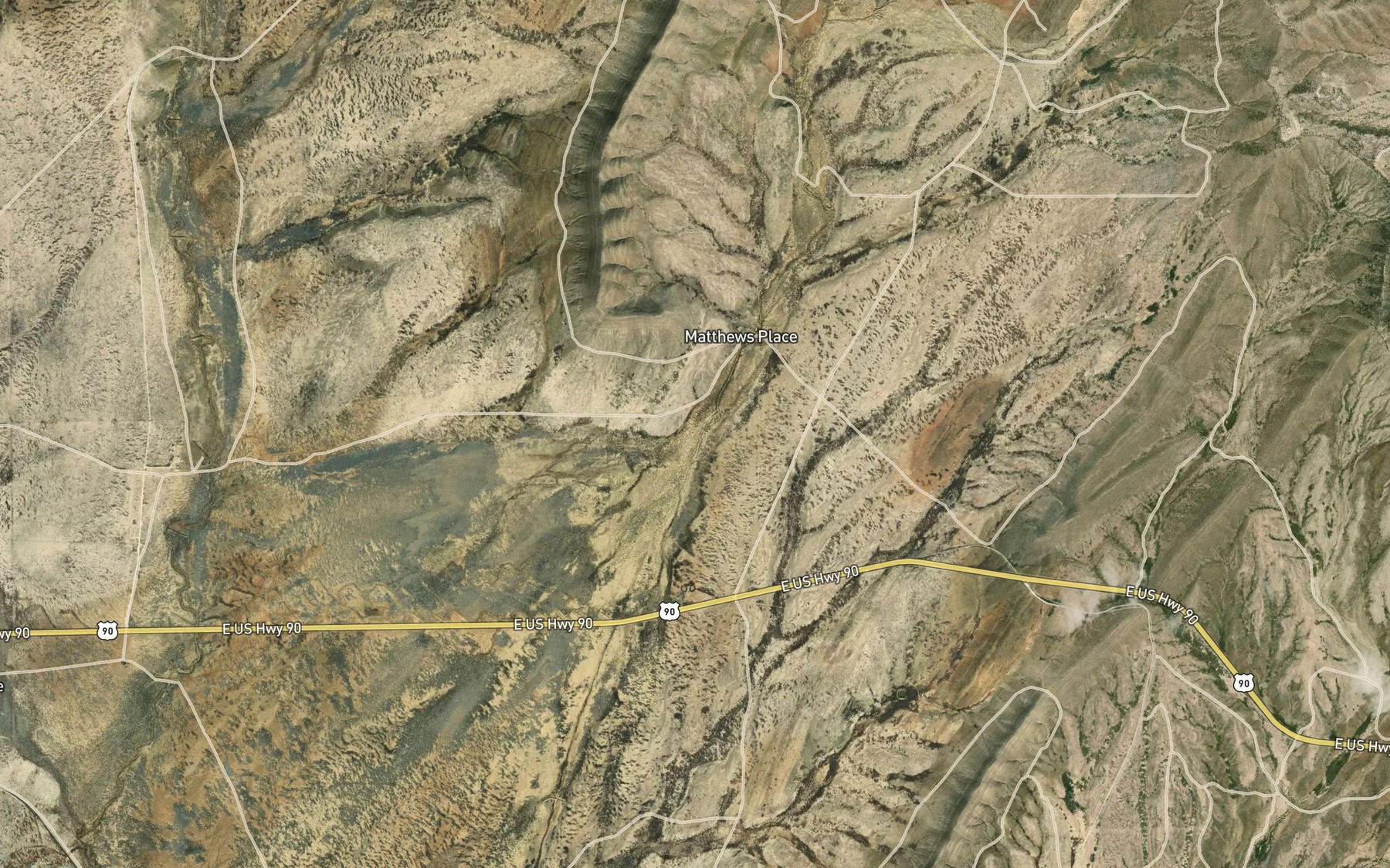 Satellite map of the Frog Creek