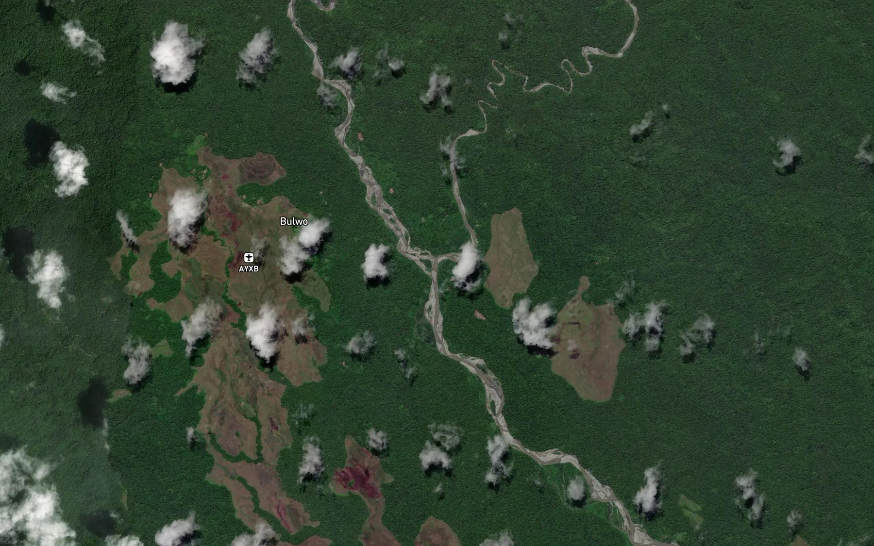 Satellite map of the Gweinif River