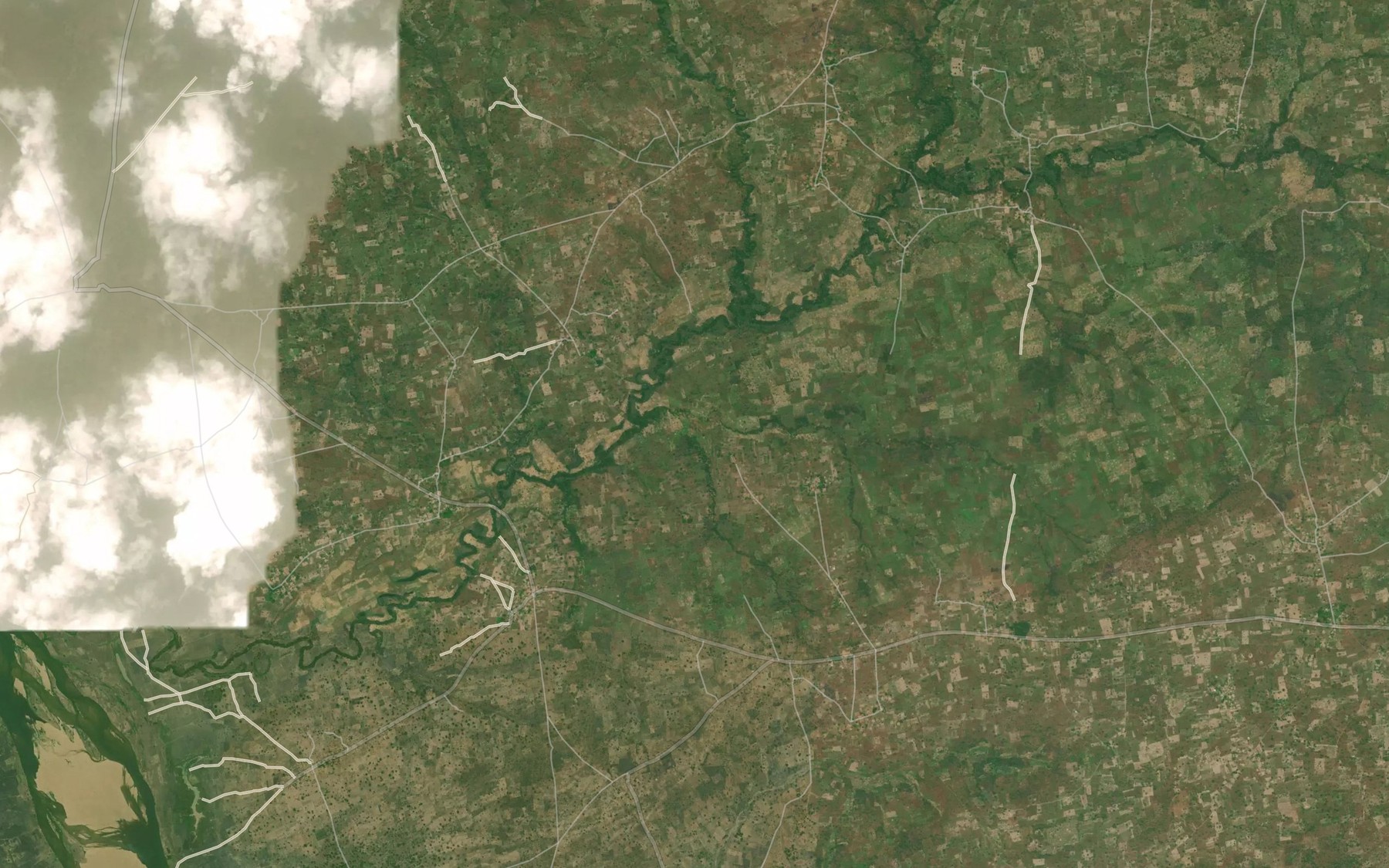 Satellite map of the River Utsetse