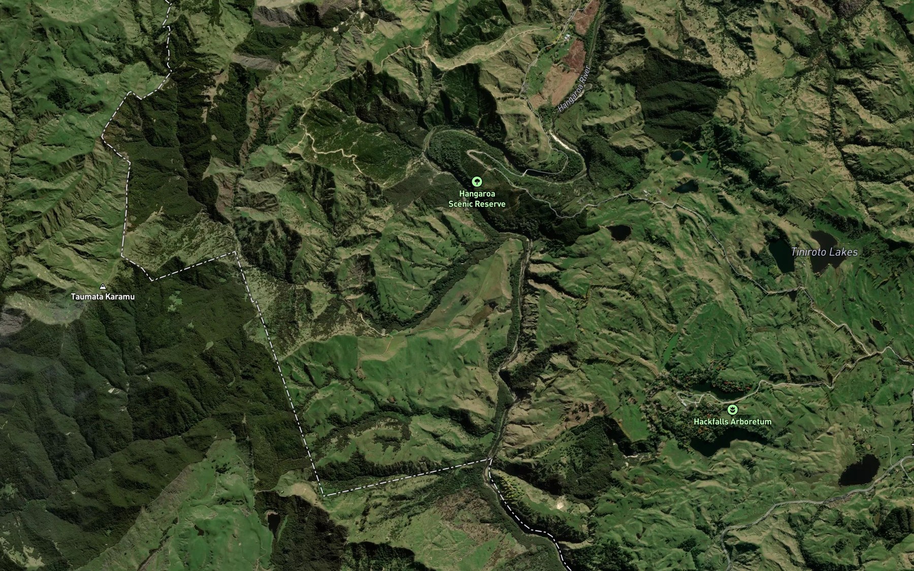 Satellite map of the Mangatotara Stream