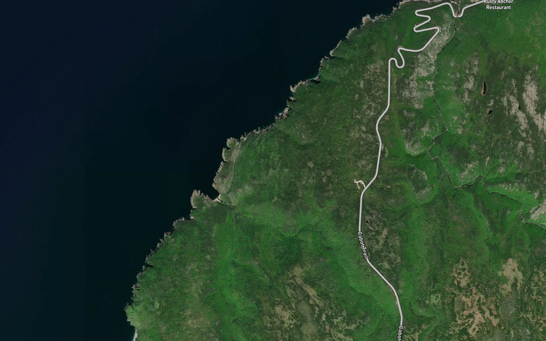 Satellite map of the Phillips Cove Brook