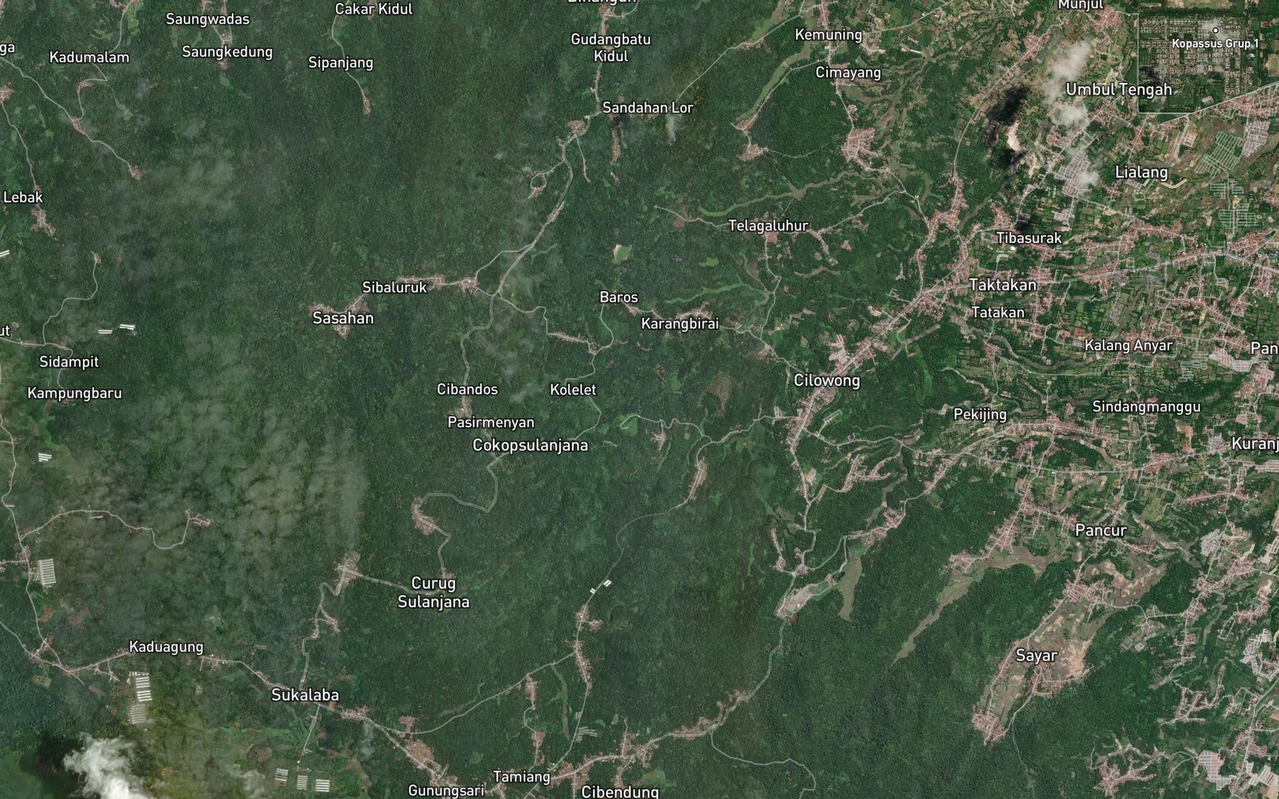 Satellite map of the Ci Jerukan
