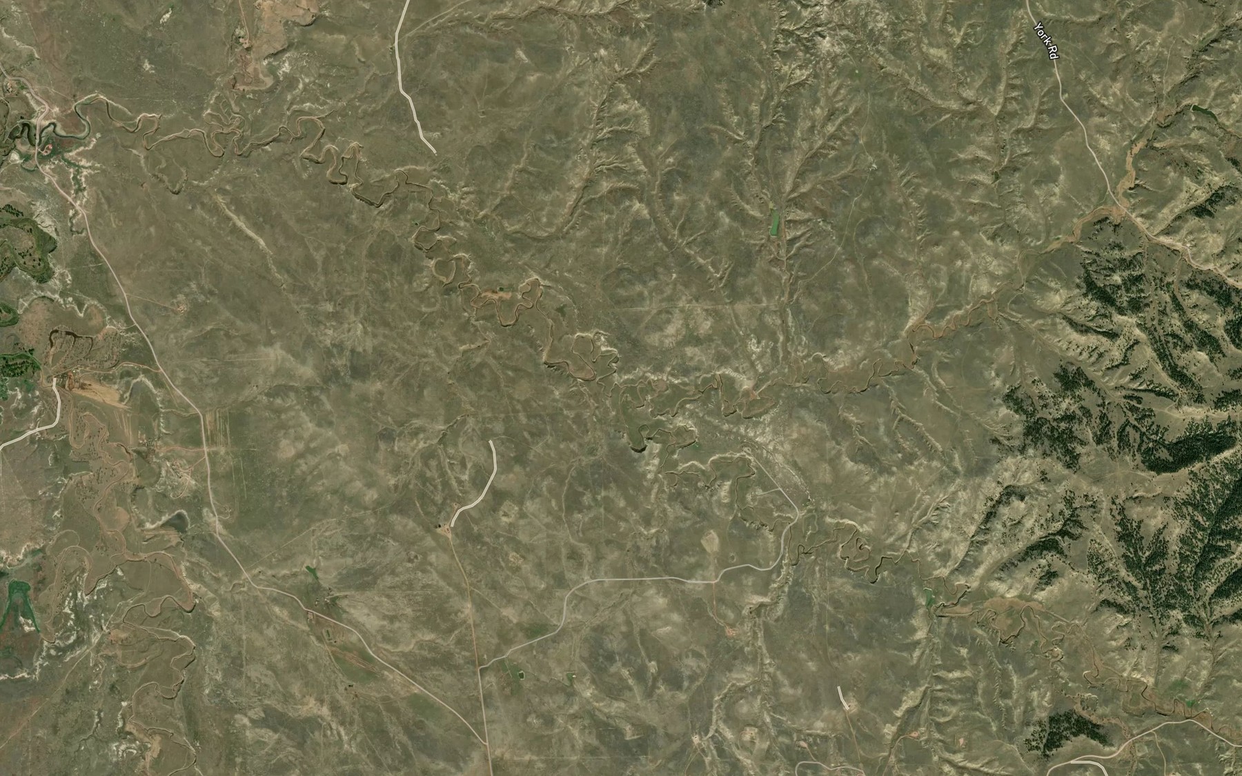 Satellite map of the Wild Horse Creek