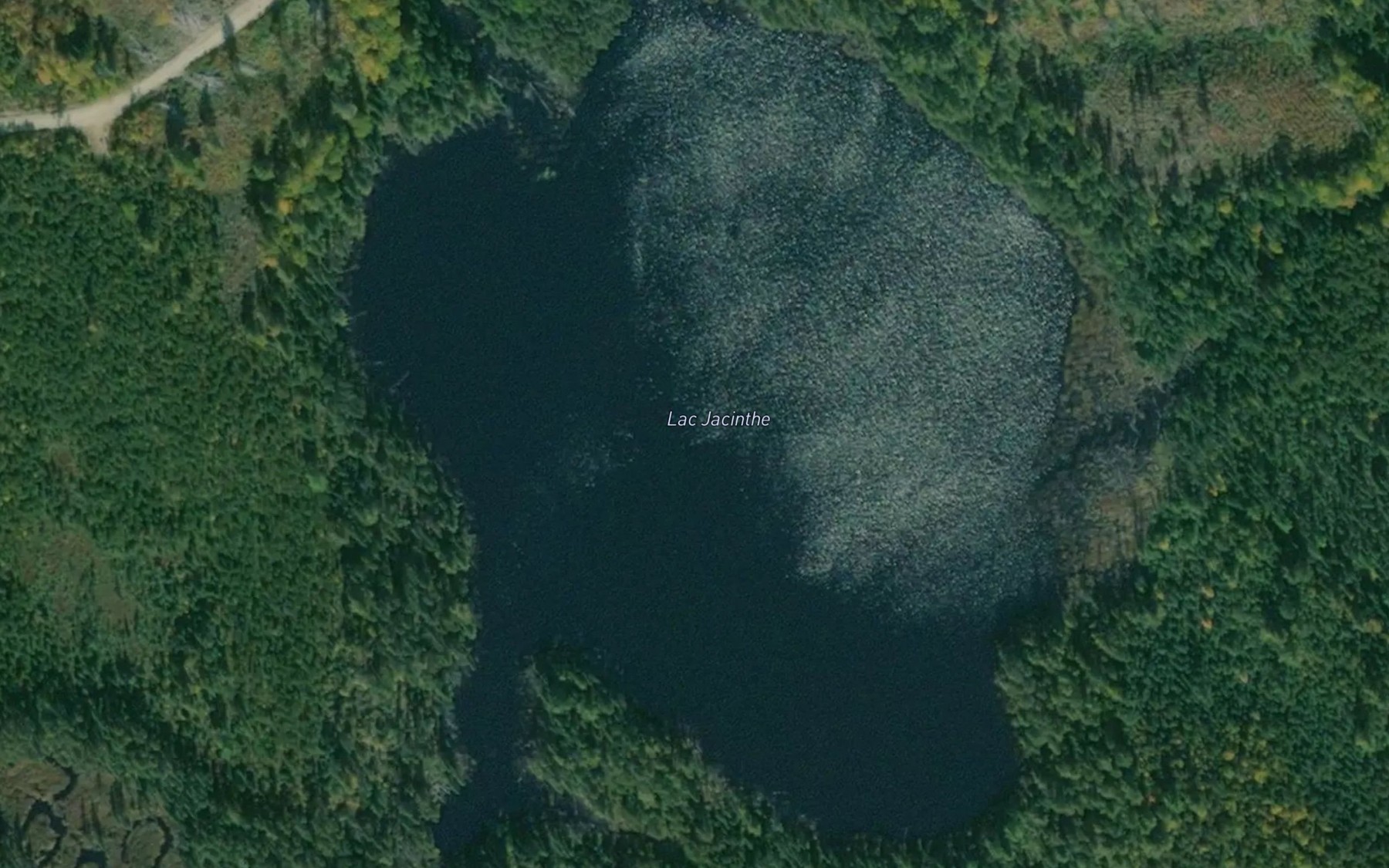 Satellite map of the Lac Jacinthe