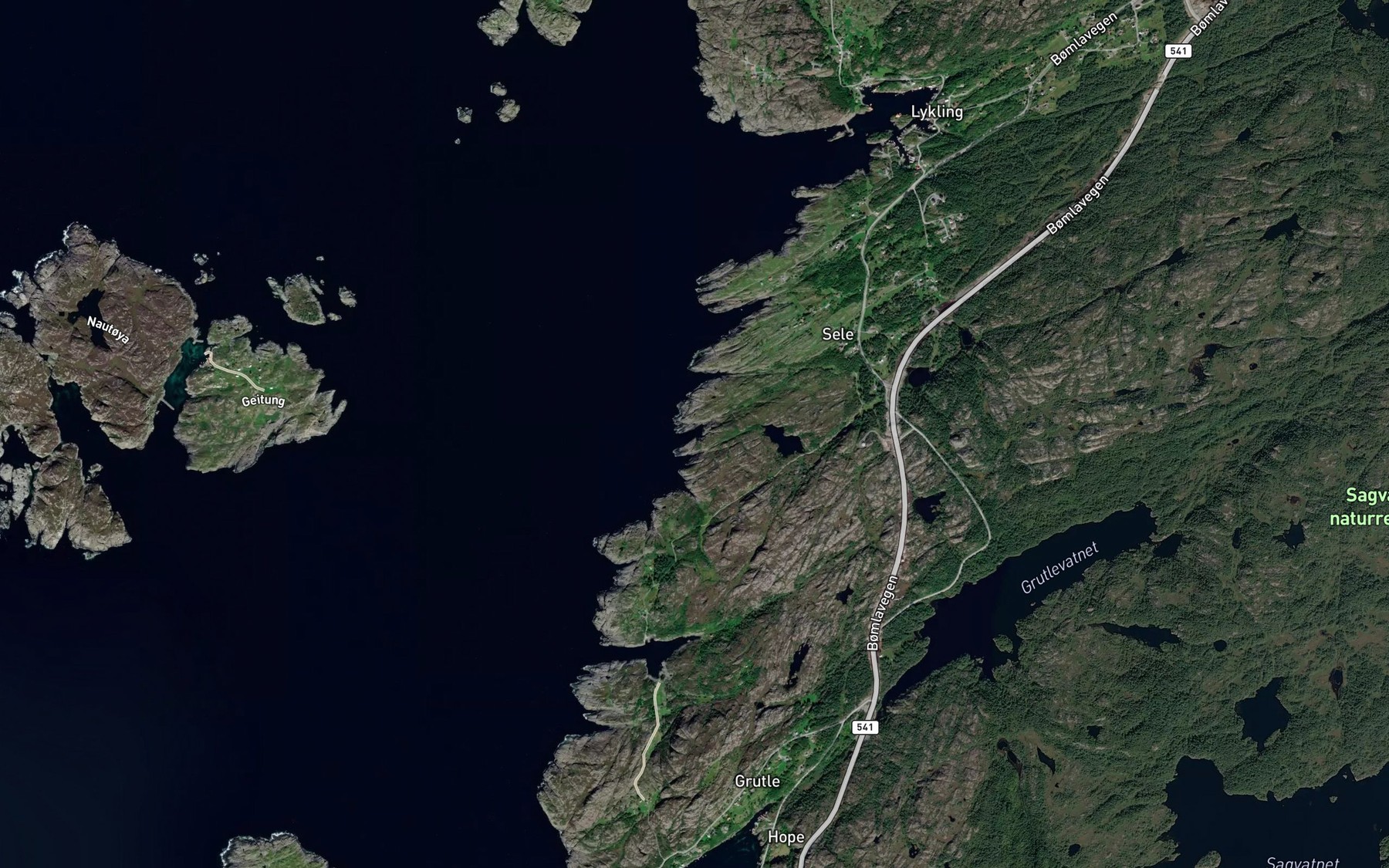 Satellite map of the Beindalsvik