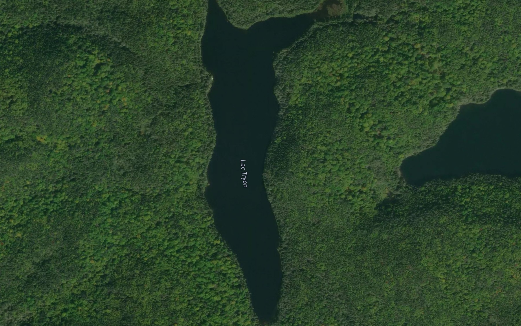 Satellite map of the Lac Tryon
