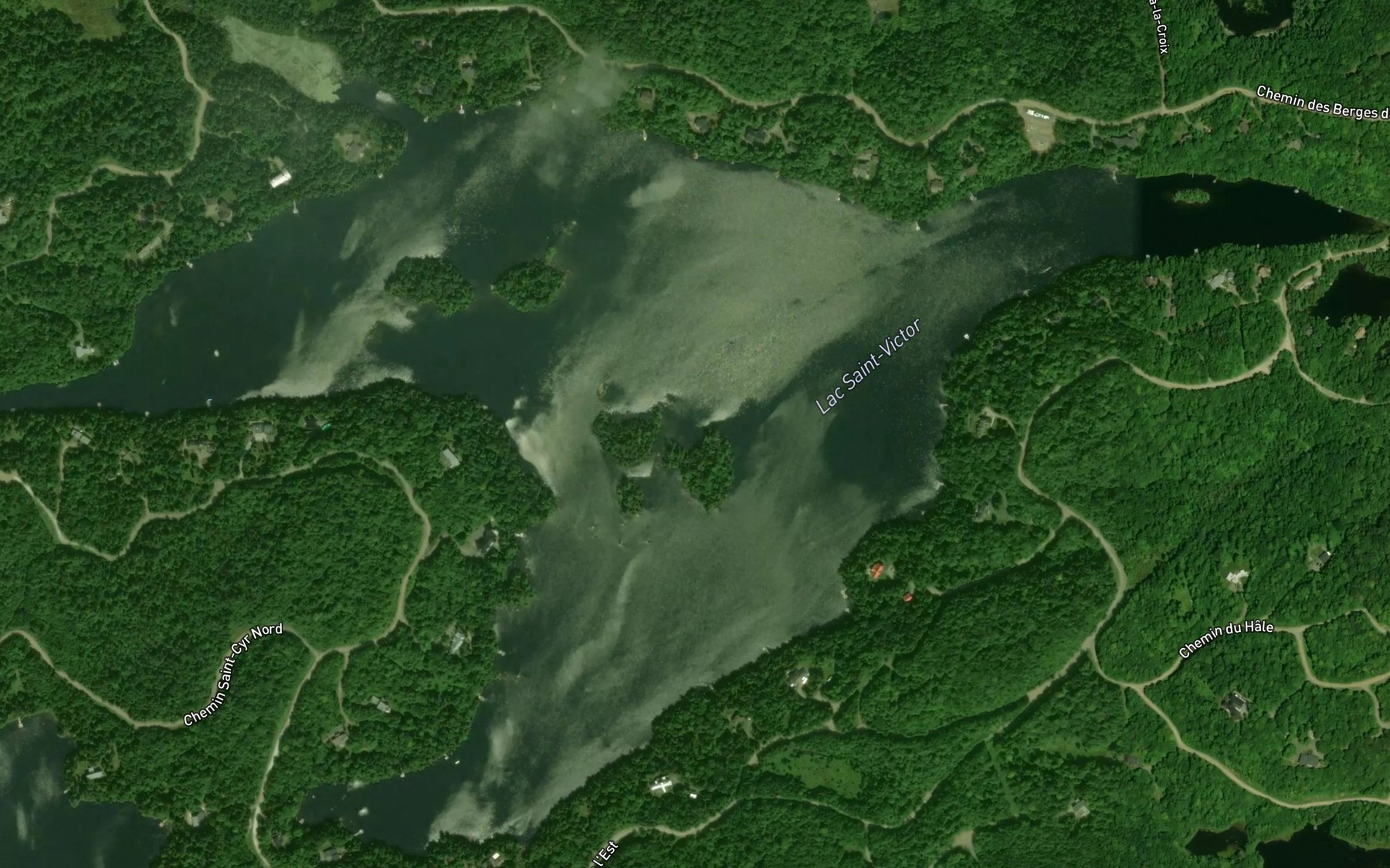Satellite map of the Lac Saint-Victor