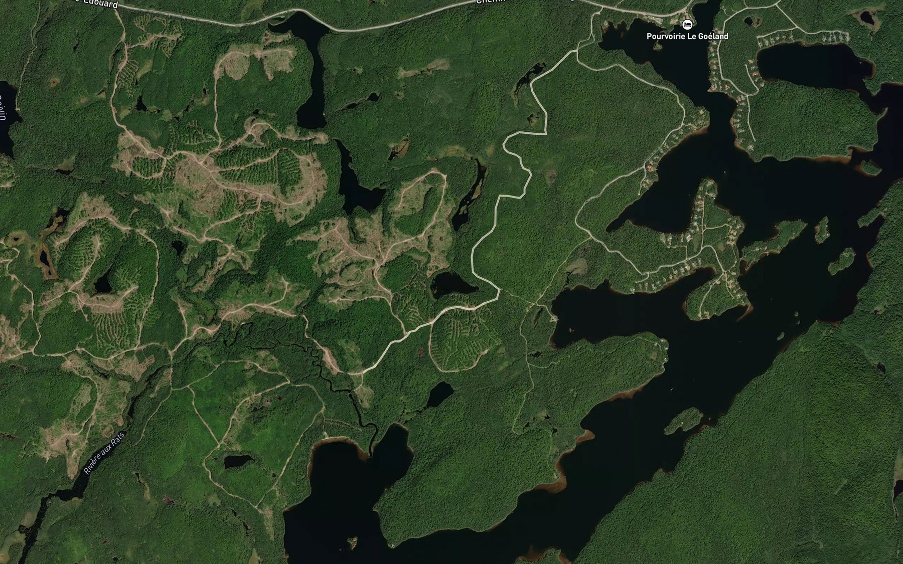 Satellite map of the Premier lac Cochon