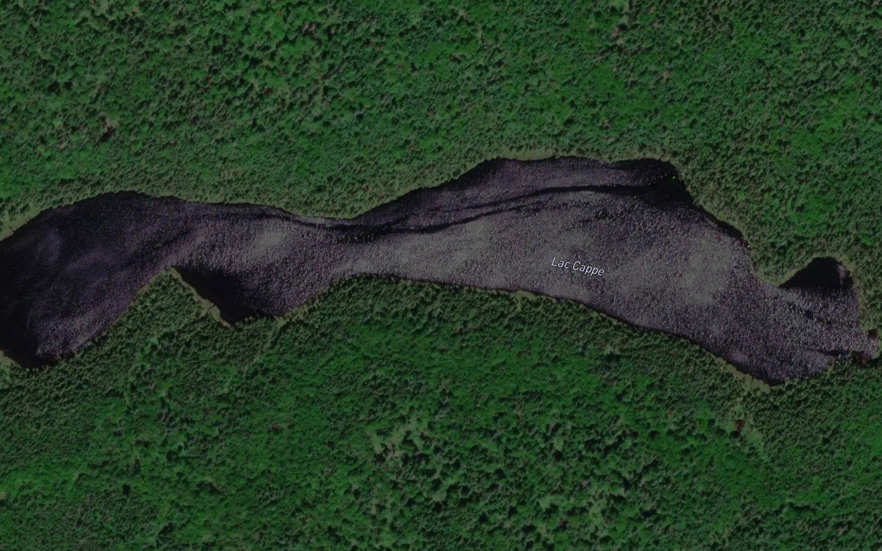 Satellite map of the Lac Cappe