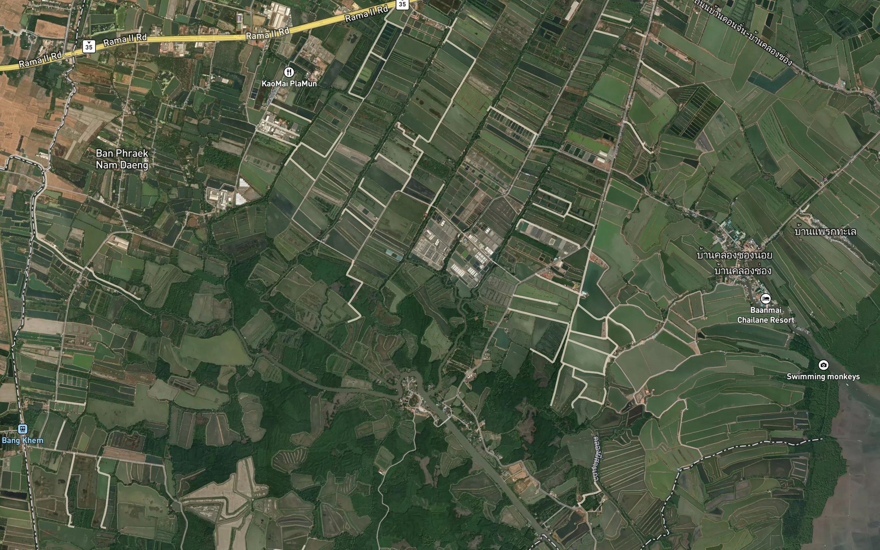 Satellite map of the Khlong Luang