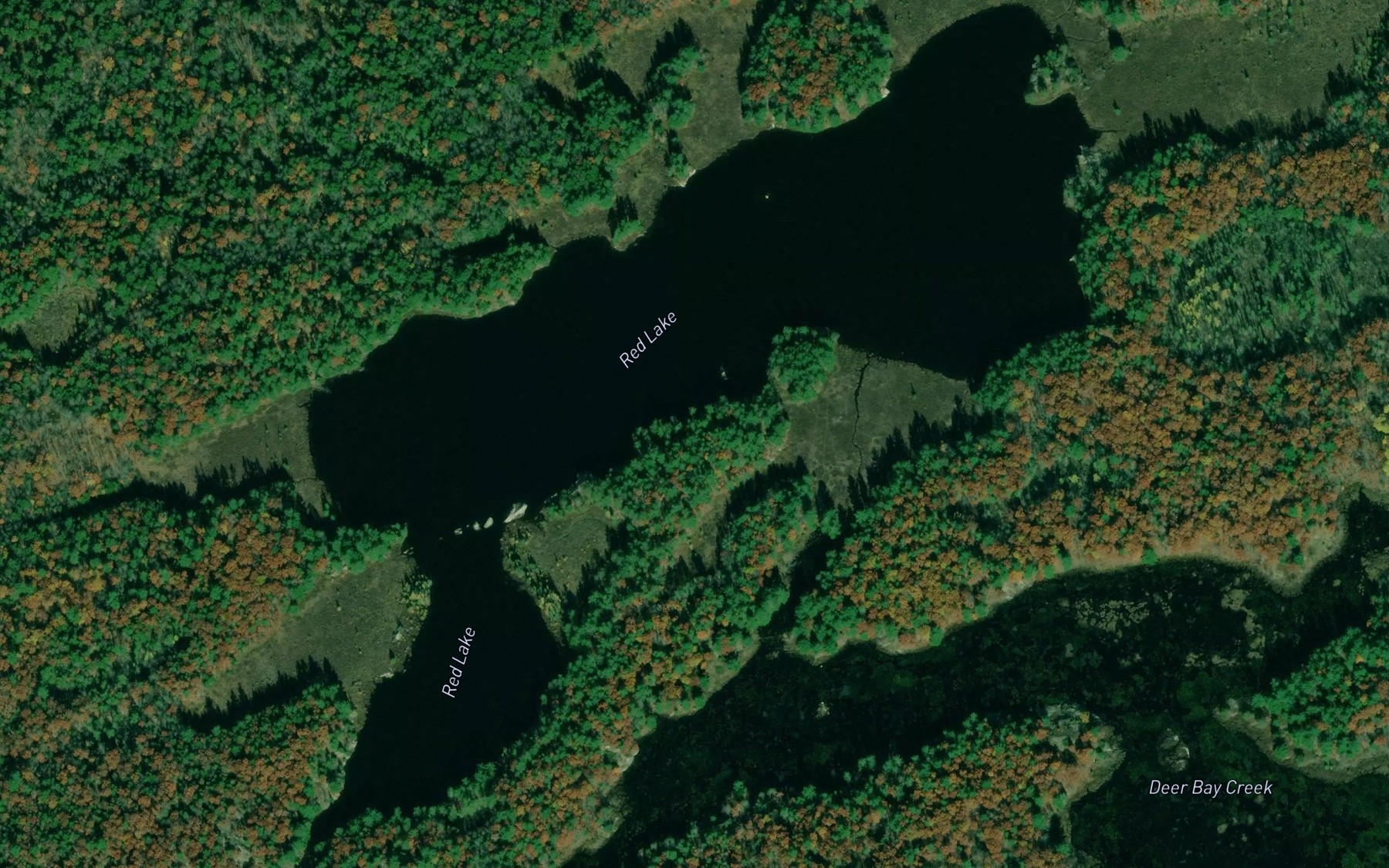 Satellite map of the Red Lake