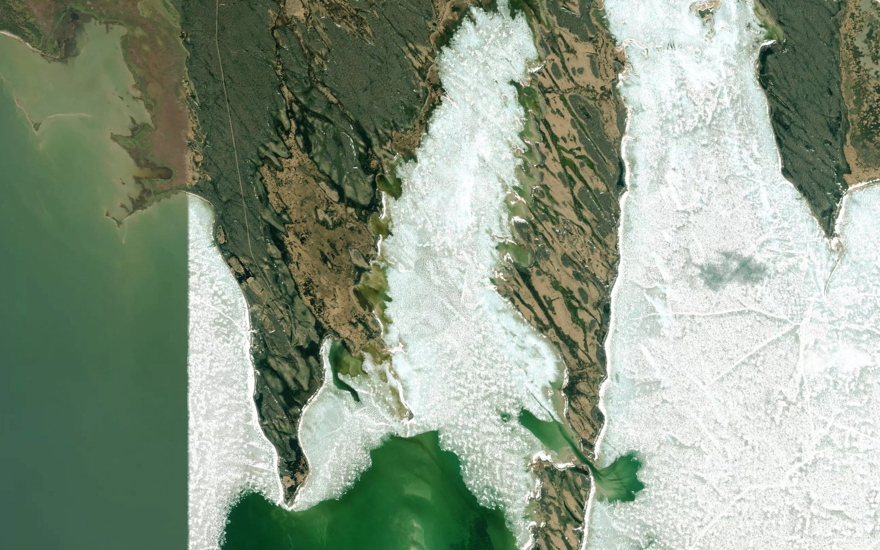 Satellite map of the Wigwam Bay