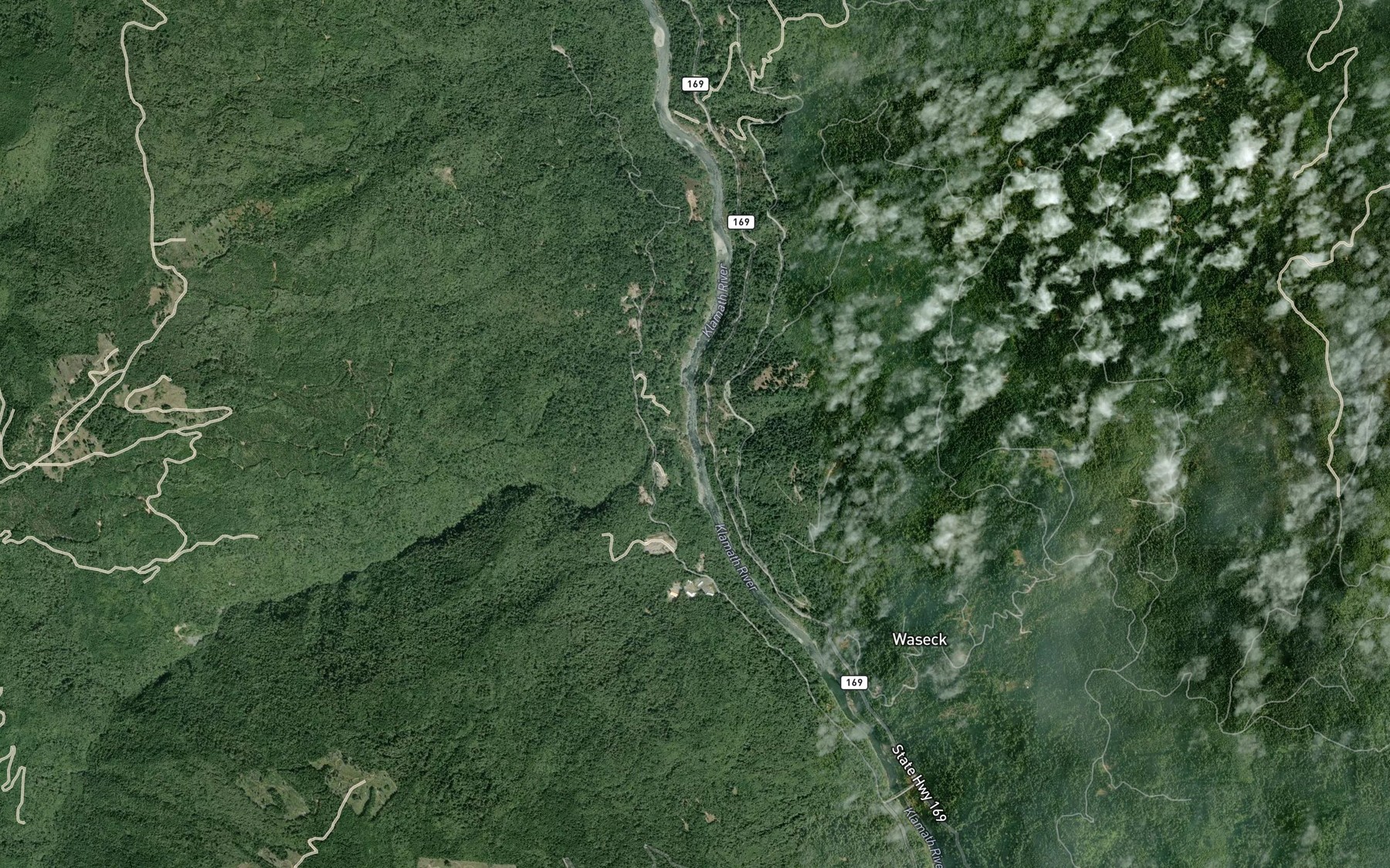 Satellite map of the Tully Creek