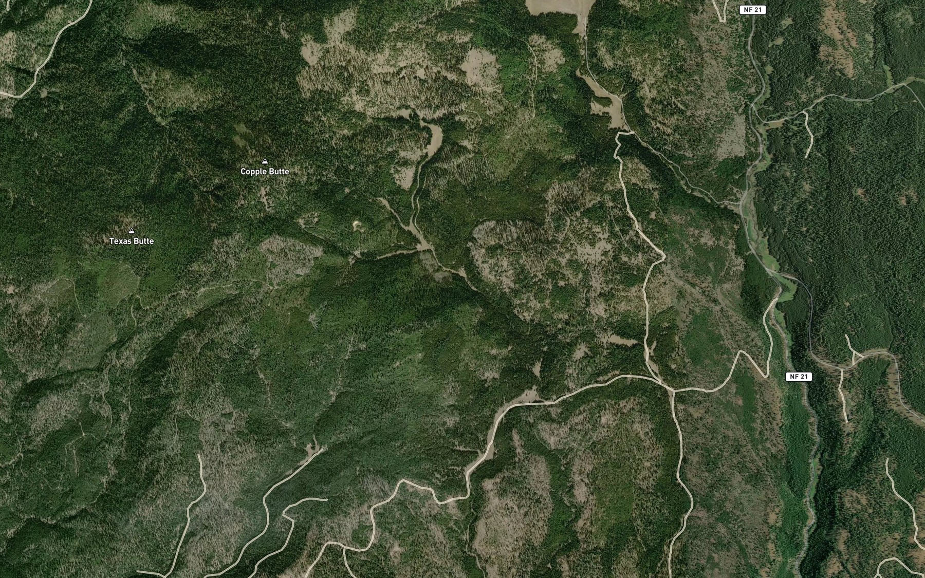 Satellite map of the Section Line Spring