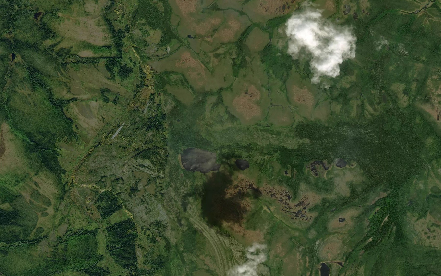 Satellite map of the Etang Kauskwepikach