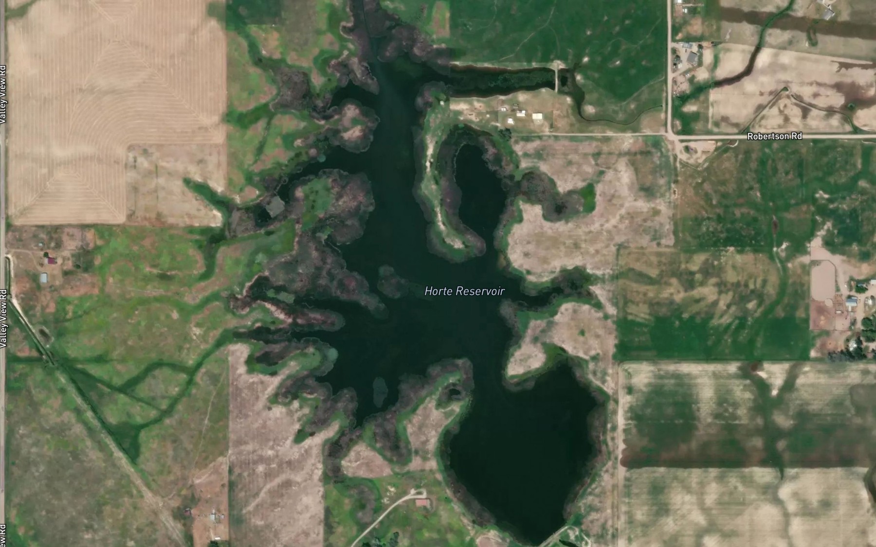 Satellite map of the Horte Reservoir