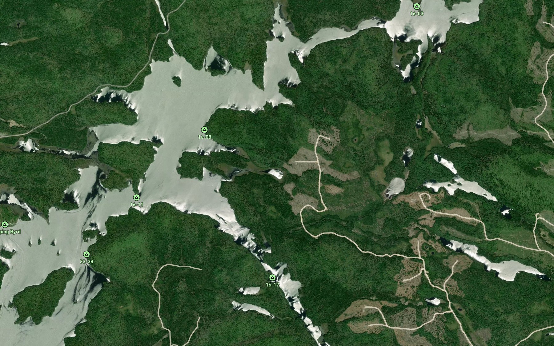 Satellite map of the Lac Artas