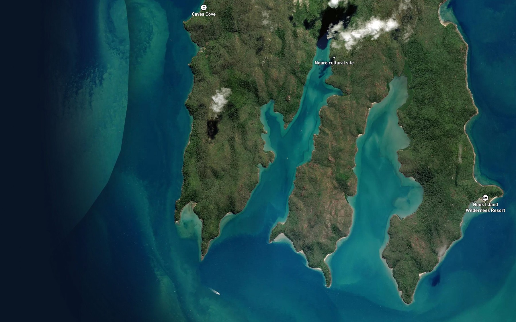 Satellite map of the Nara Inlet