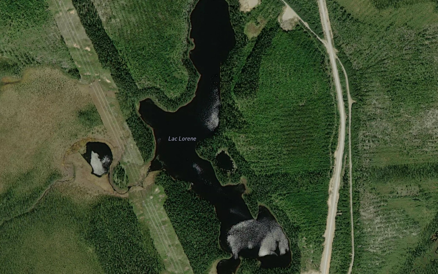 Satellite map of the Lac Lorene