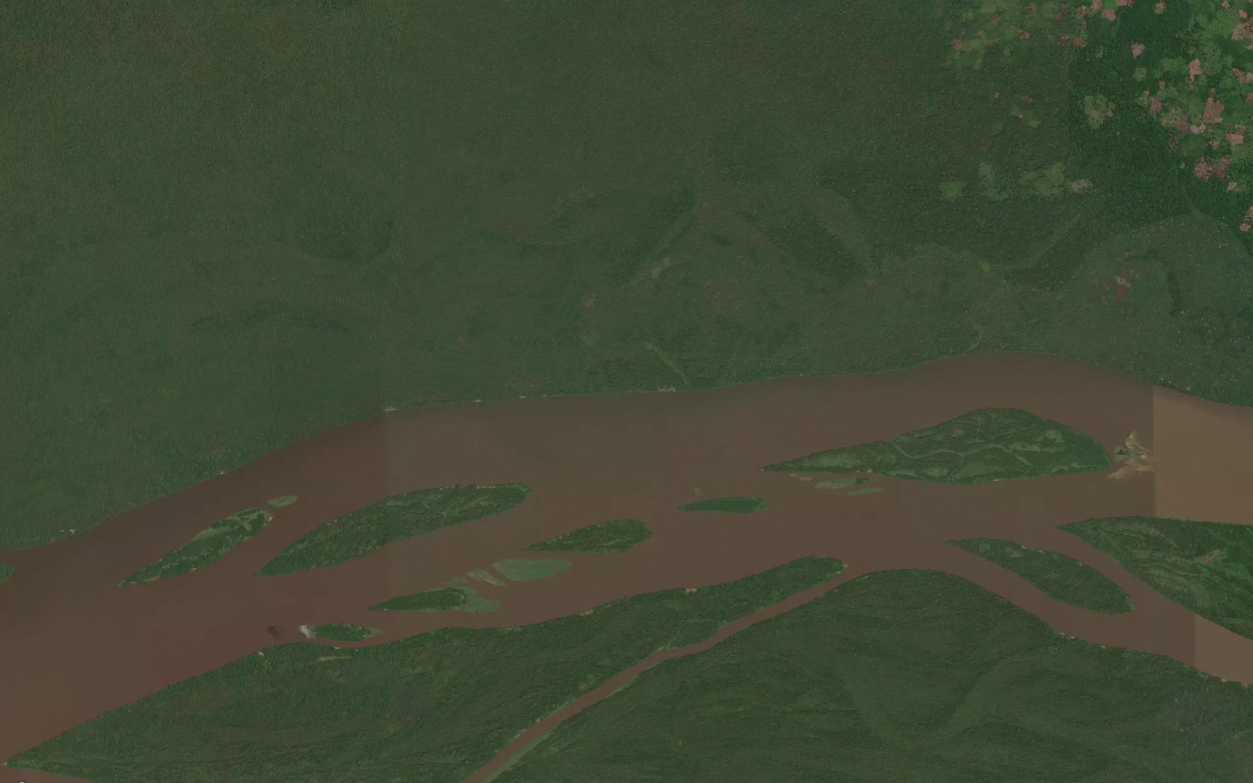 Satellite map of the Ahongo
