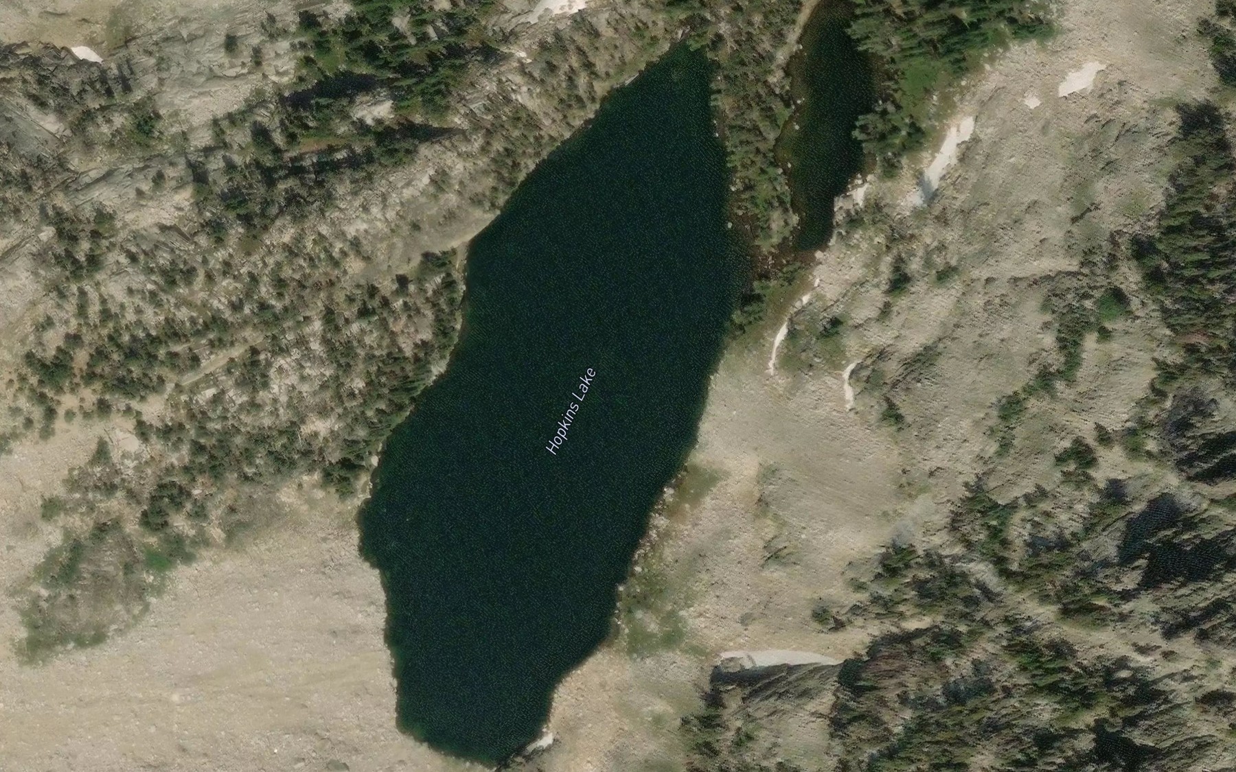 Satellite map of the Hopkin Lake